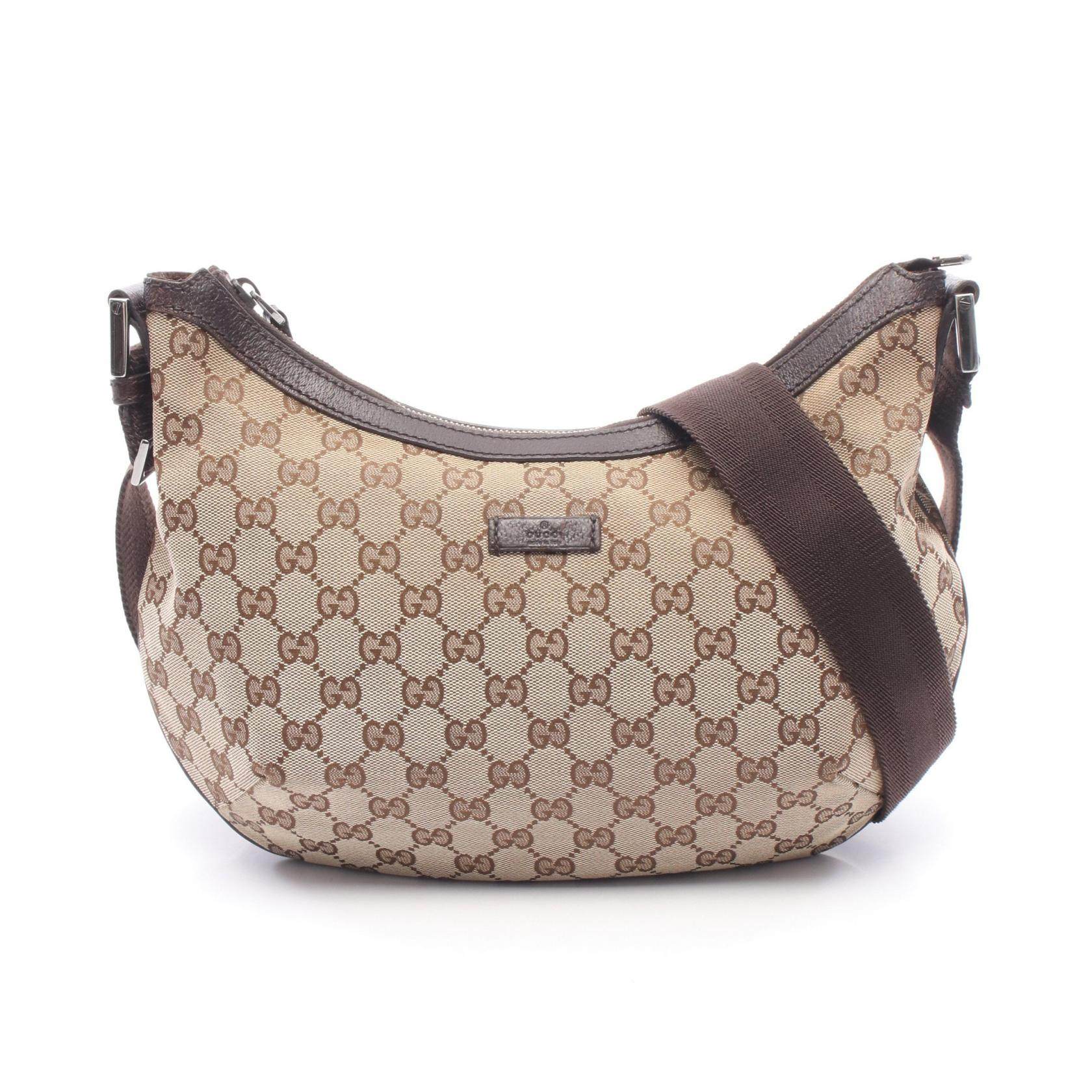 Gucci GG Canvas Leather Shoulder Bag