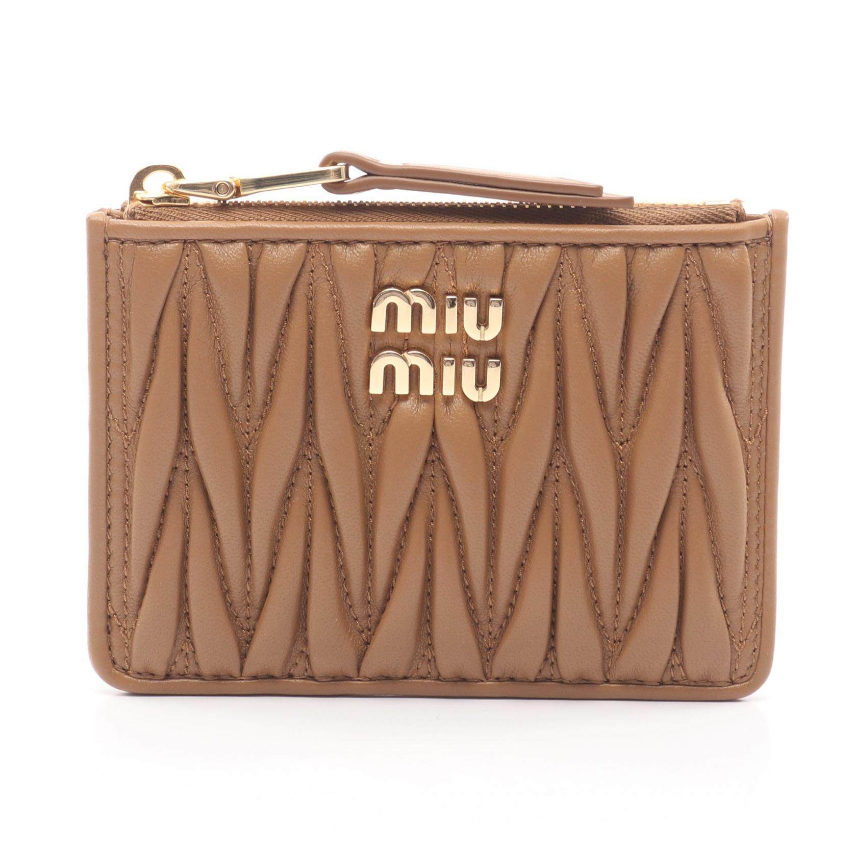 Miu Miu MATELASSE MIU Leather Card Holder