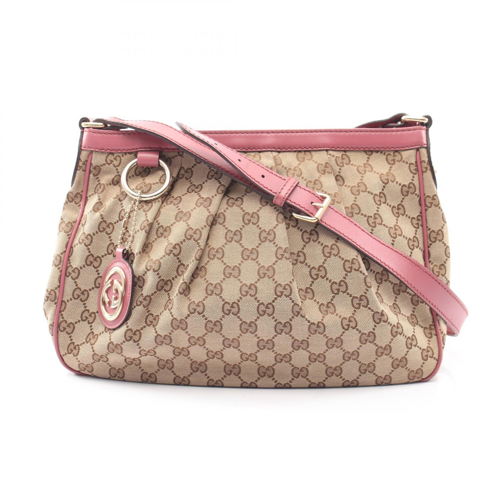Gucci Sukey GG Canvas Leather Shoulder Bag