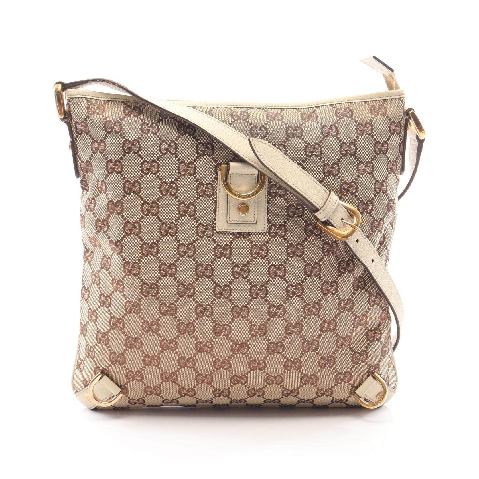 Gucci Abbey GG Canvas Leather Shoulder Bag