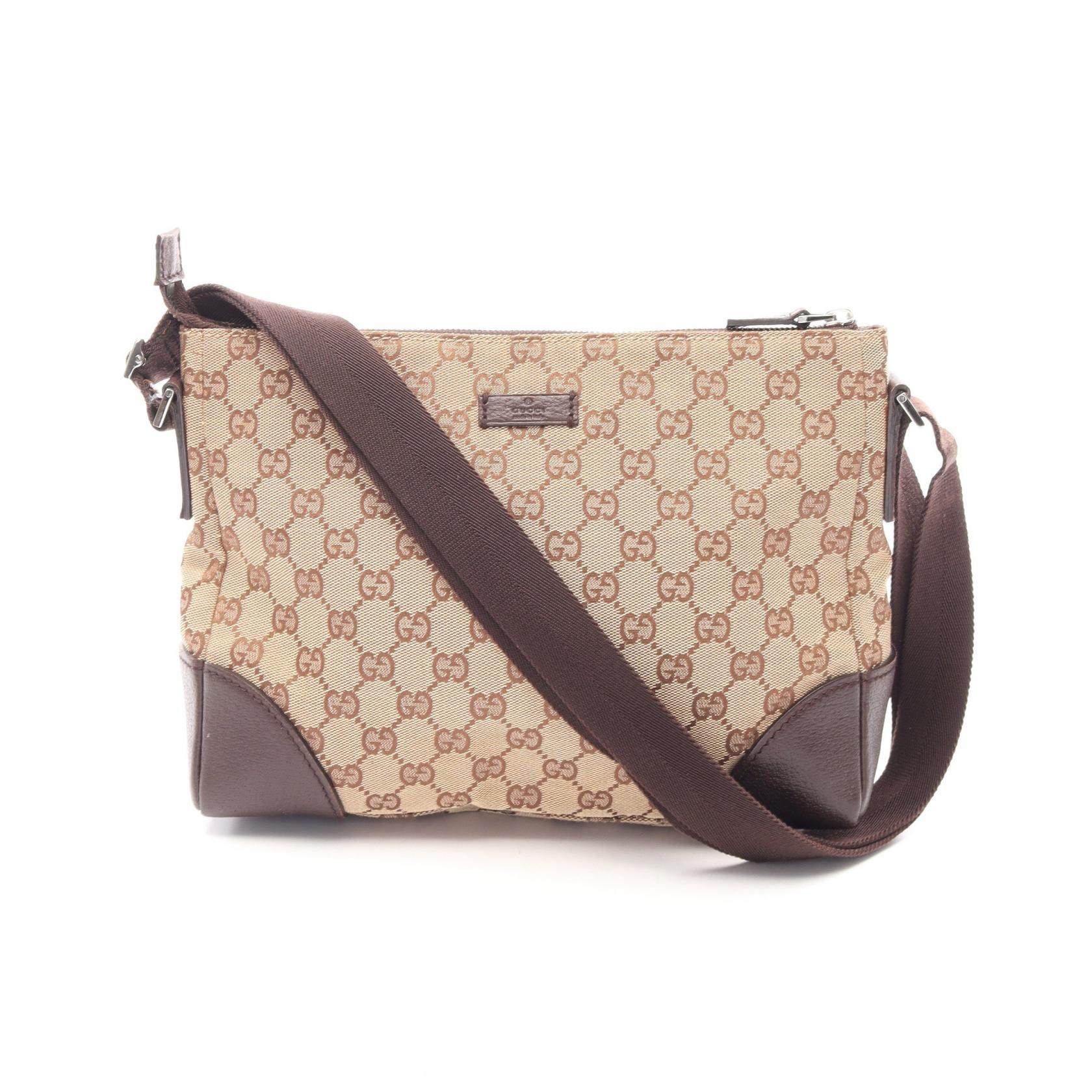Gucci GG Canvas Leather Shoulder Bag