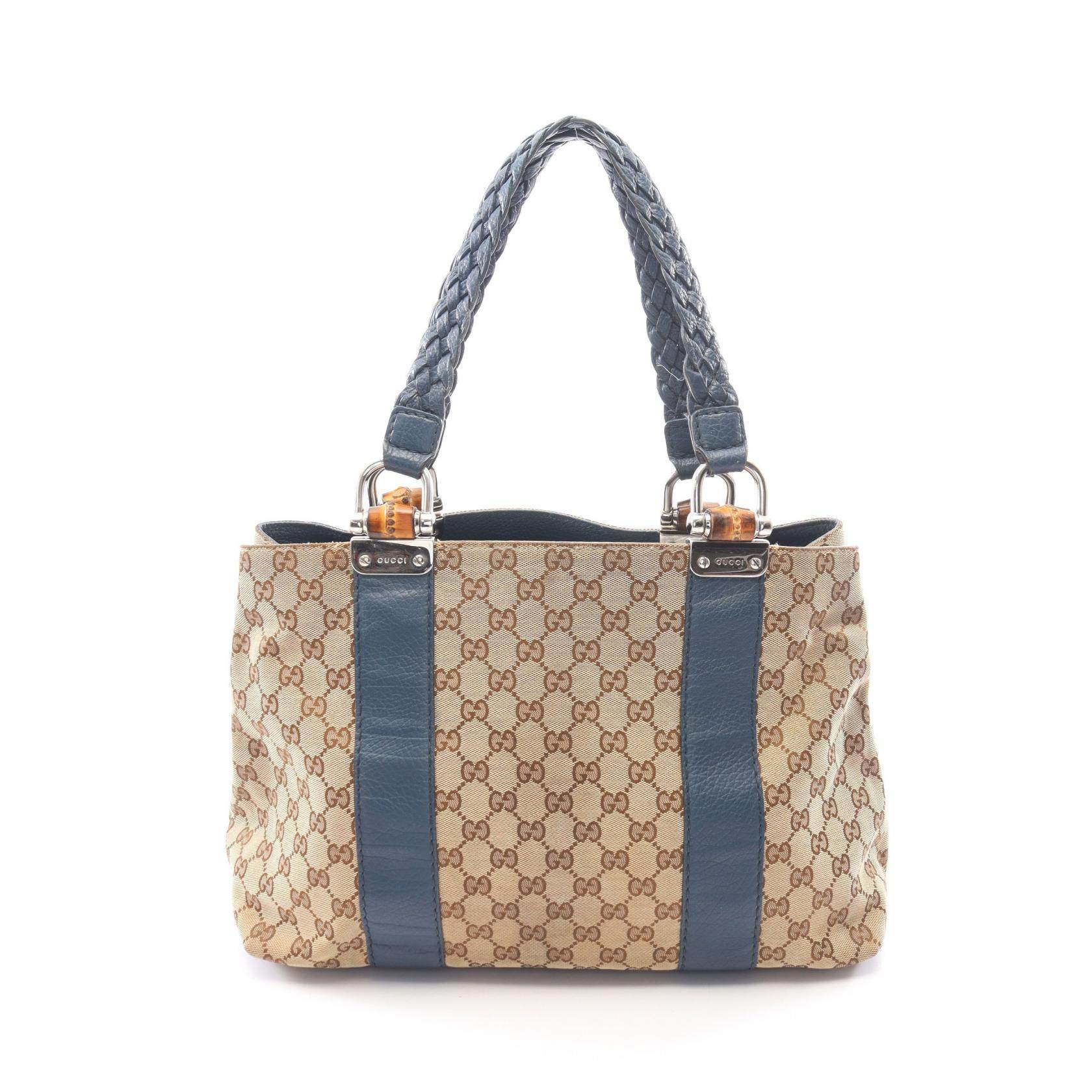 Gucci Bamboo GG Canvas Tote Bag