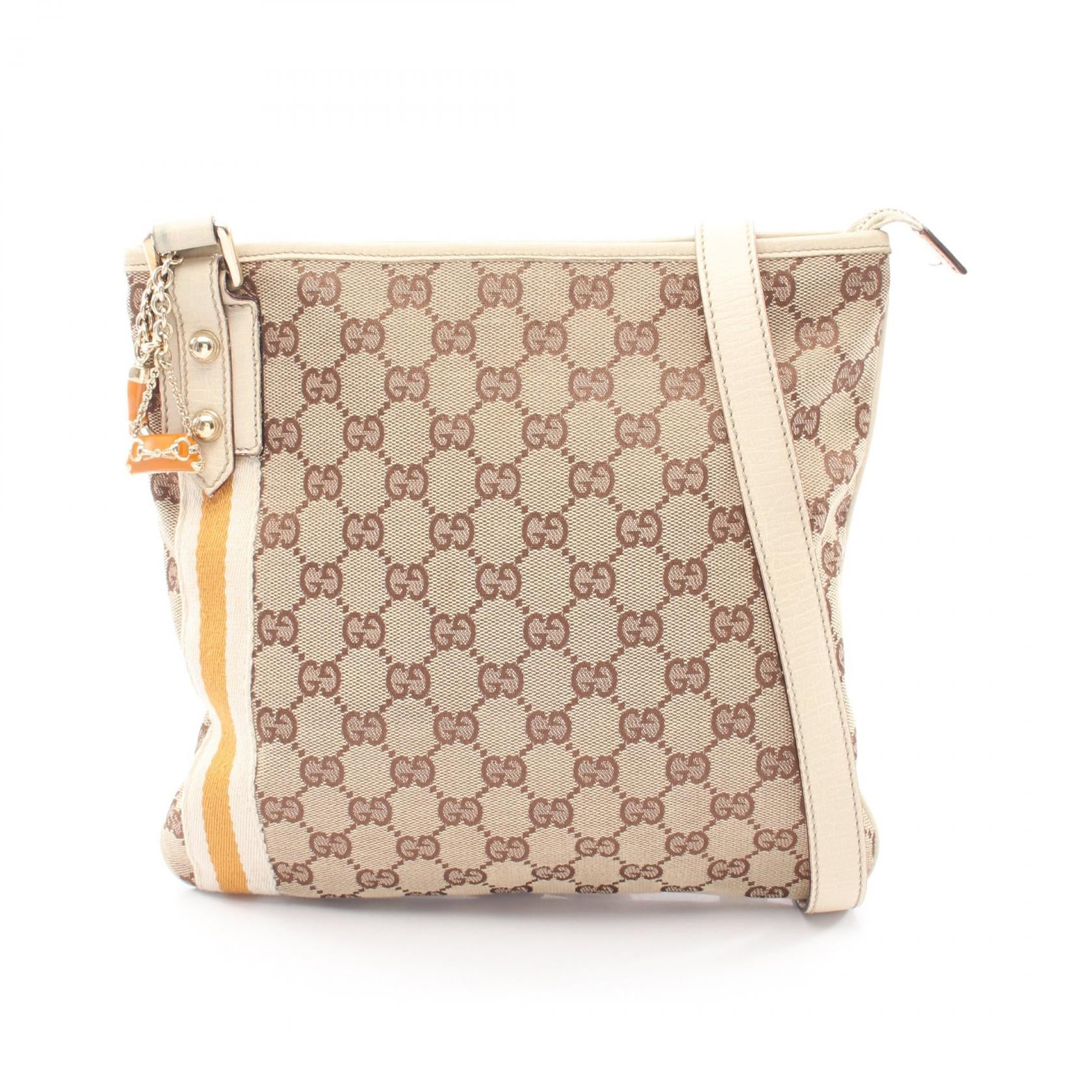 Gucci GG Canvas Leather Shoulder Bag