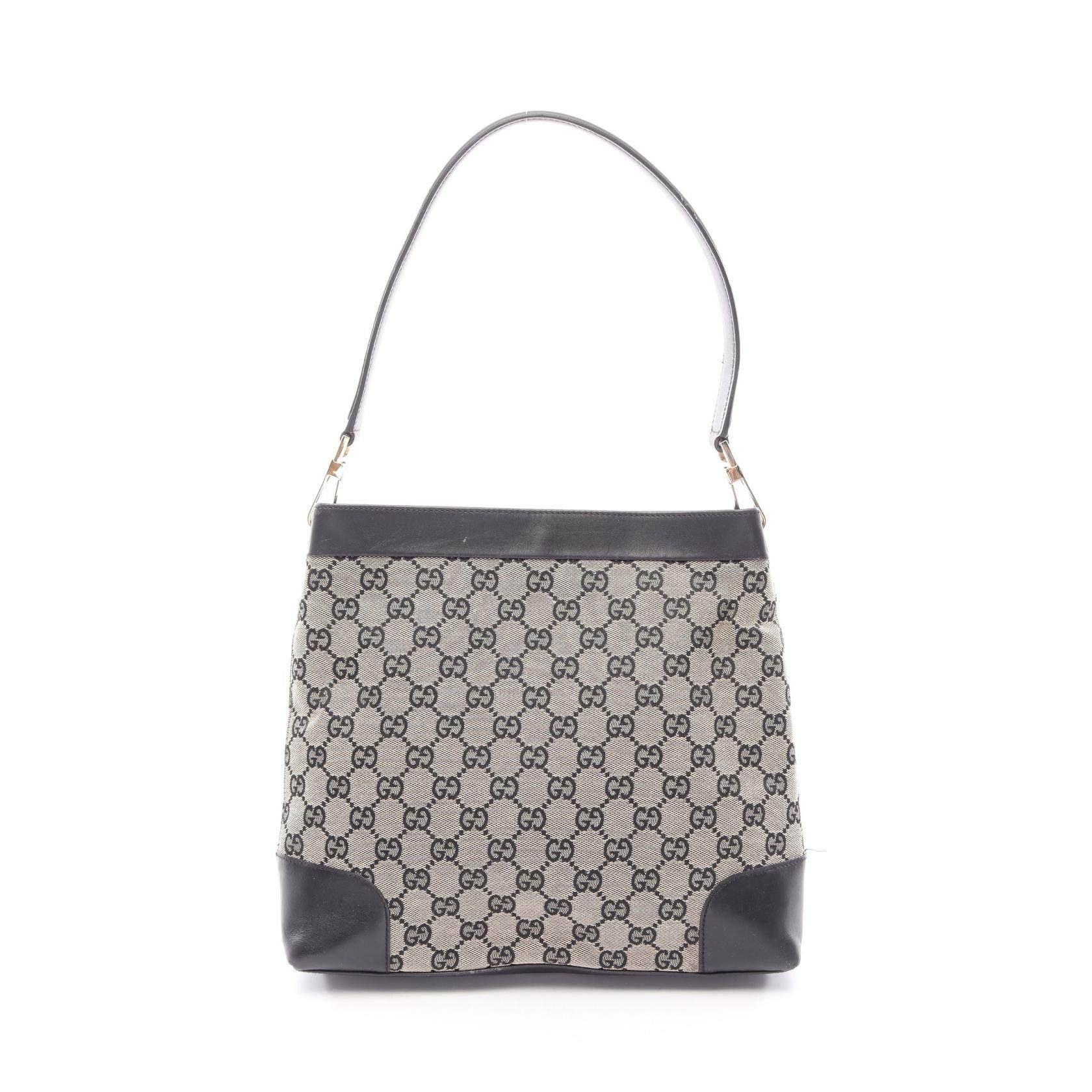 Gucci GG Canvas Leather Shoulder Bag