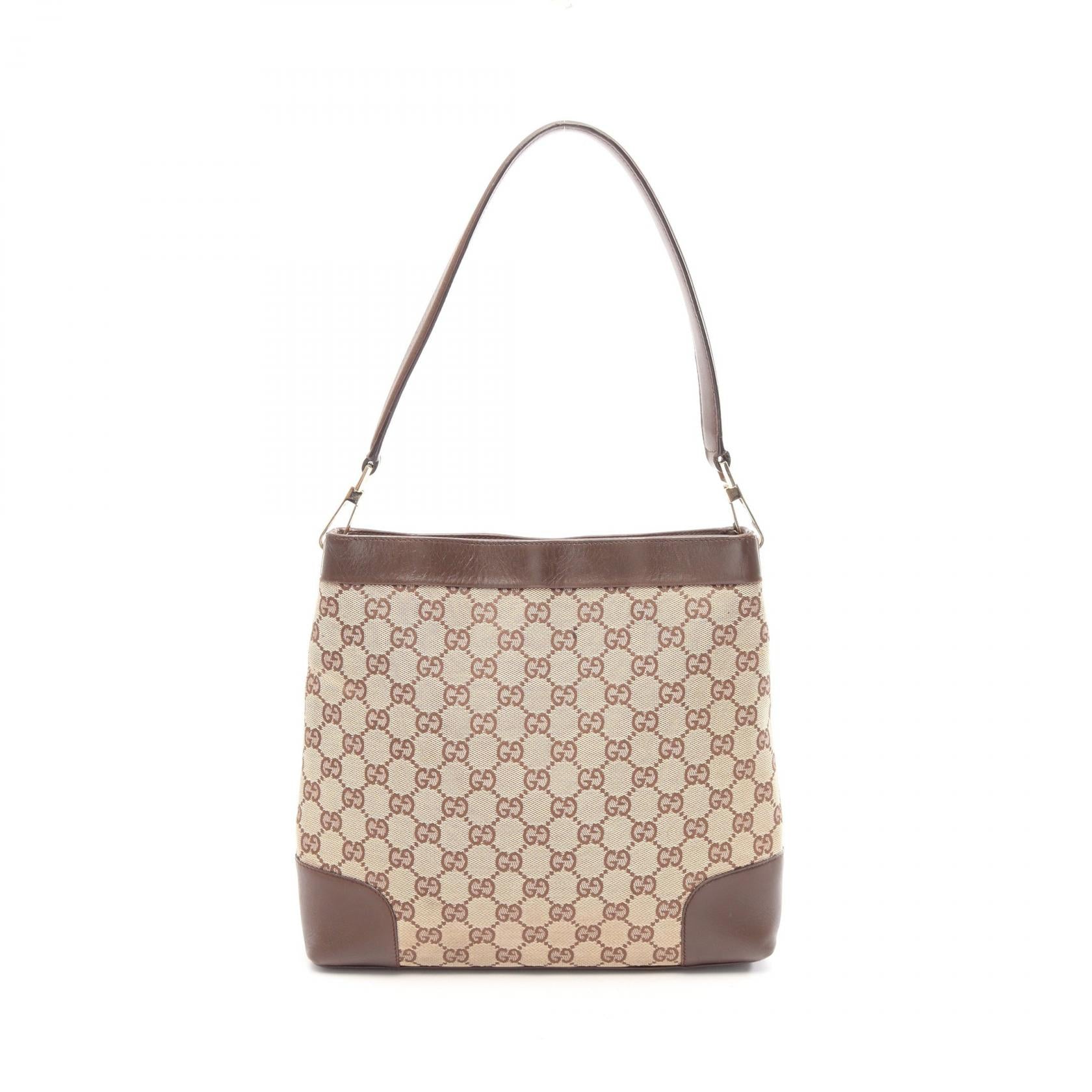 Gucci GG Canvas Leather Shoulder Bag