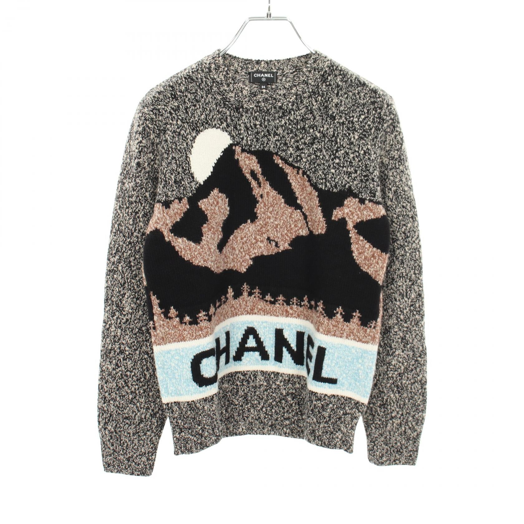 CHANEL Logo Cashmere Wool Knitwear