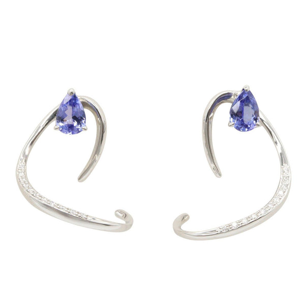 Star Jewelry Pt950 Platinum Tanzanite Diamond Earrings