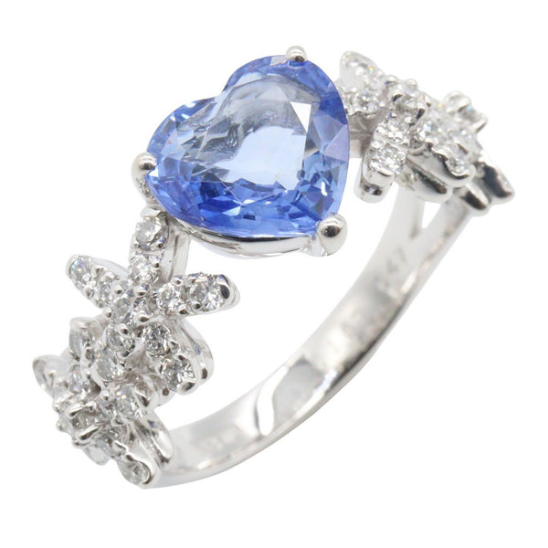 Ponte Vecchio Au750 White Gold Sapphire Diamond Ring