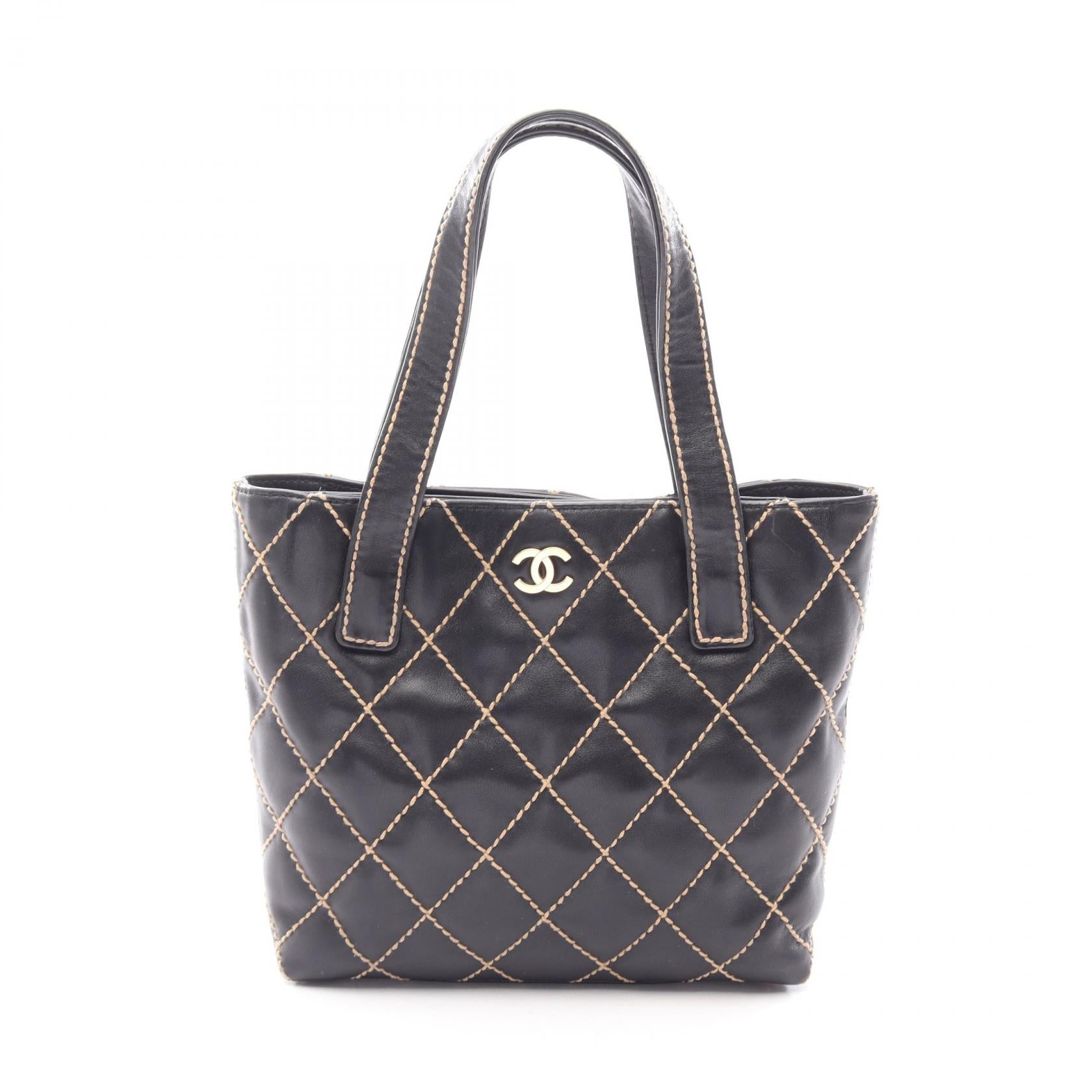 CHANEL Wild Stitch Leather Tote Bag