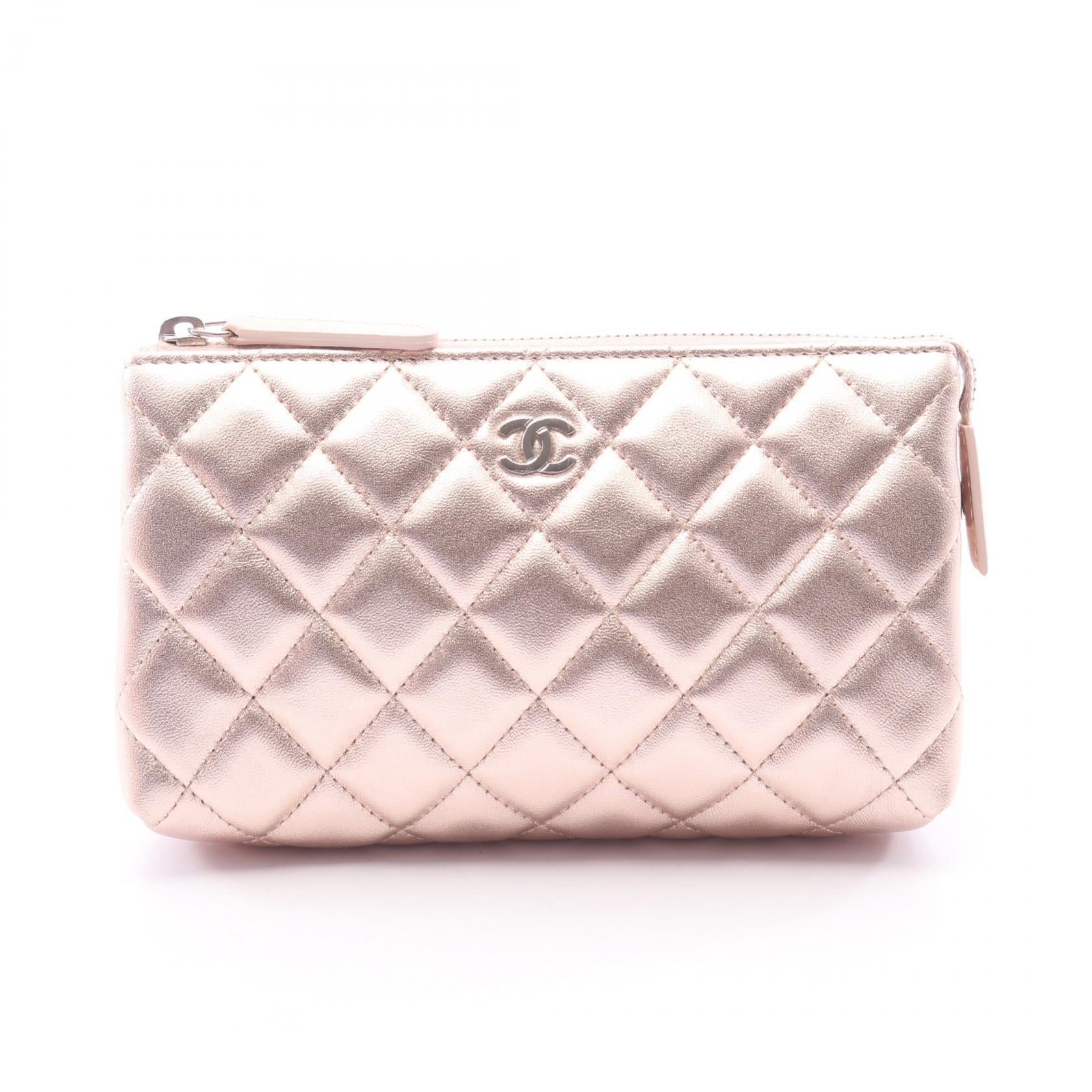 CHANEL Matelasse Lambskin Pouch