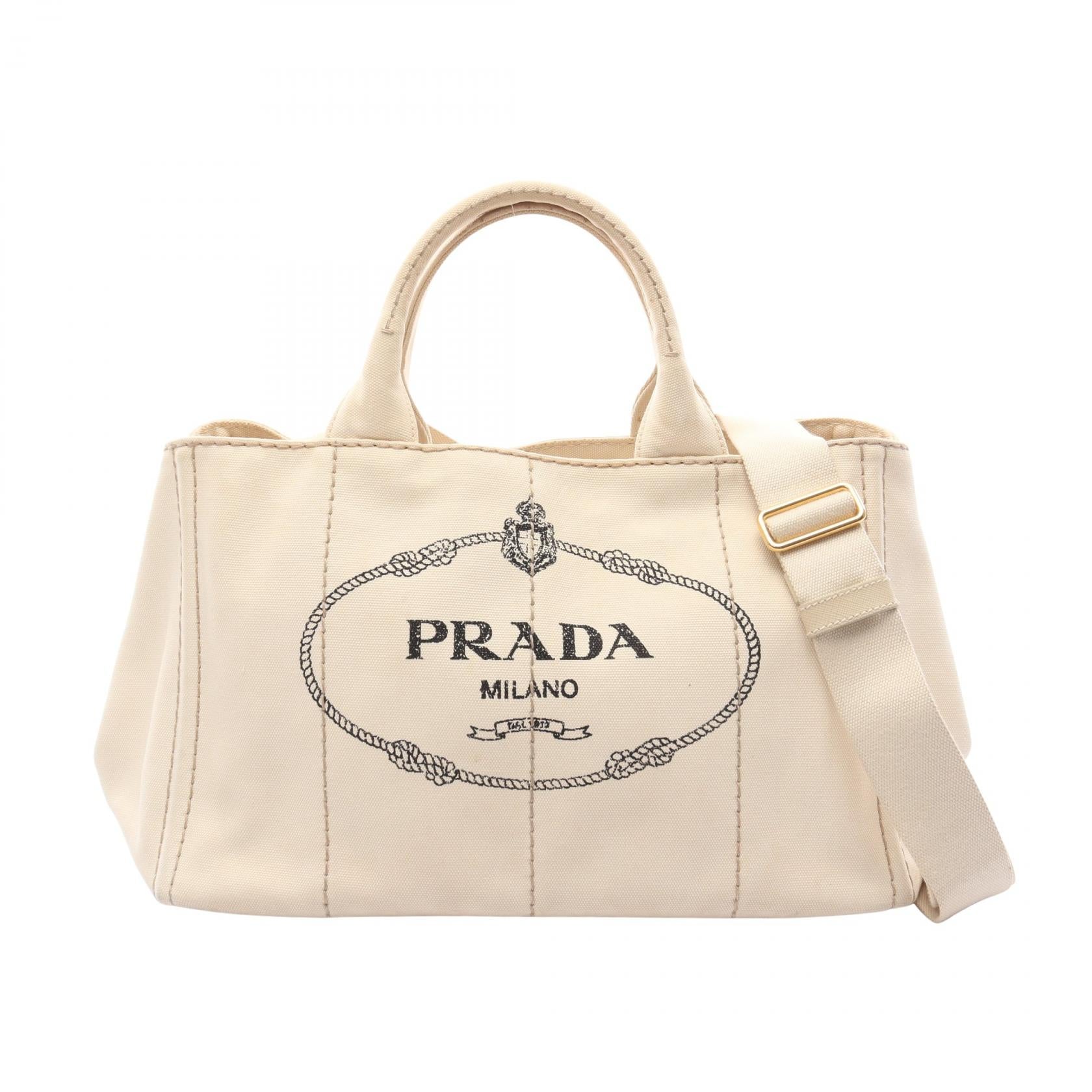 Prada CANAPA STAMPATA Canvas 2way Tote Bag