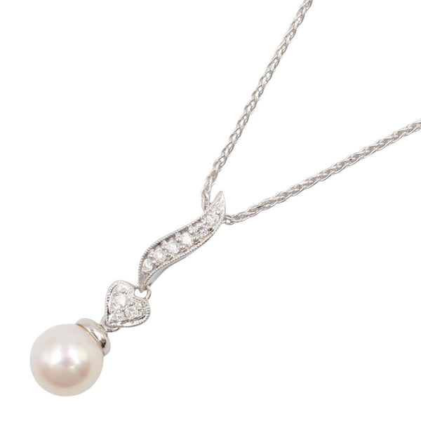 JEWELRY K14WG Pearl Diamond Necklace