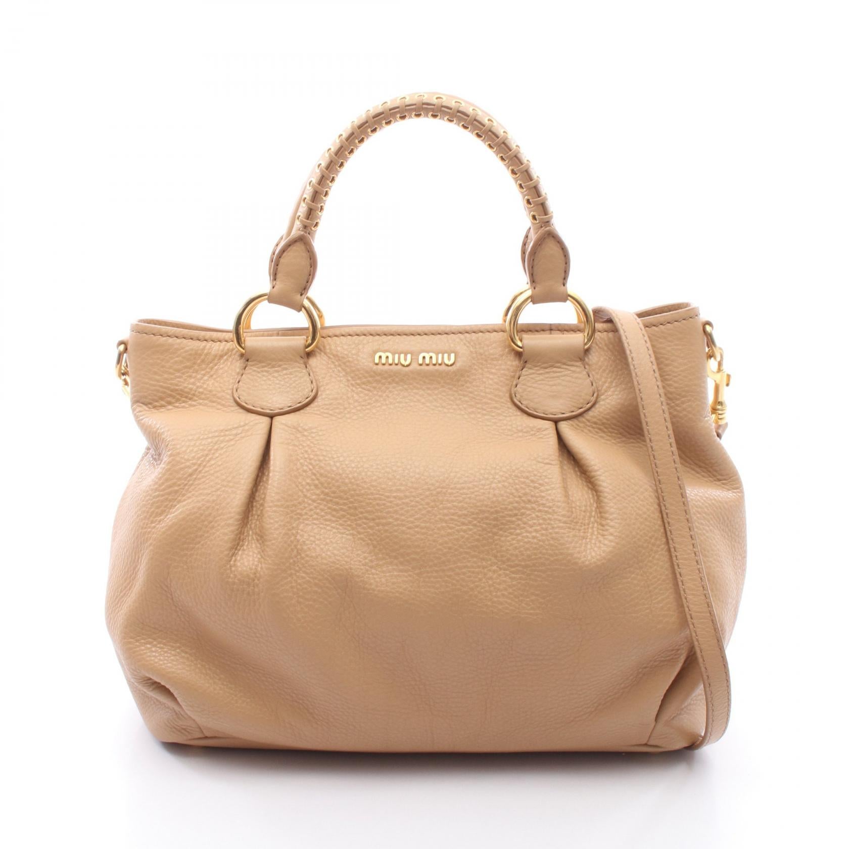 Miu Miu Leather 2way Tote Bag