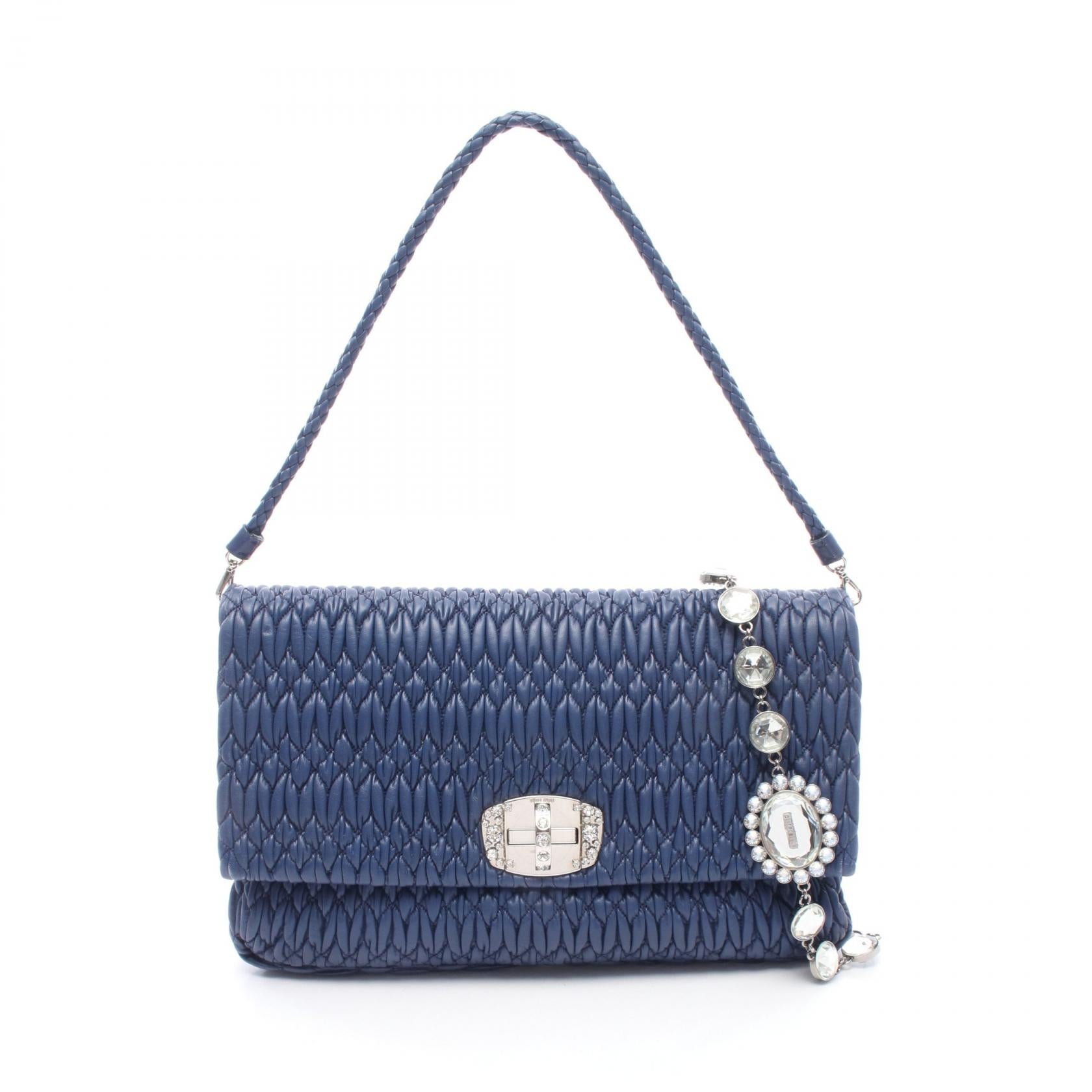 Miu Miu NAPPA CRYSTAL Leather Shoulder Bag