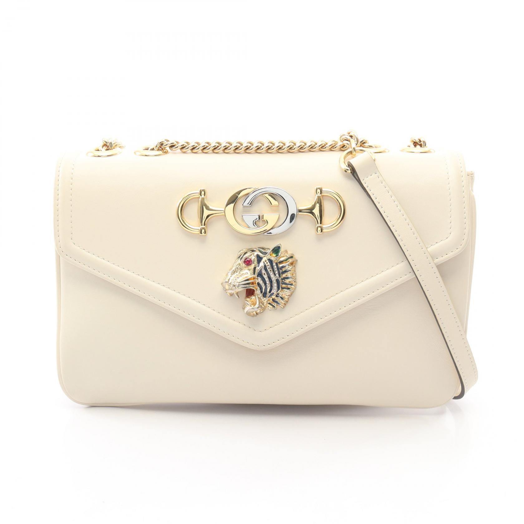 Gucci Rajah Leather Shoulder Bag
