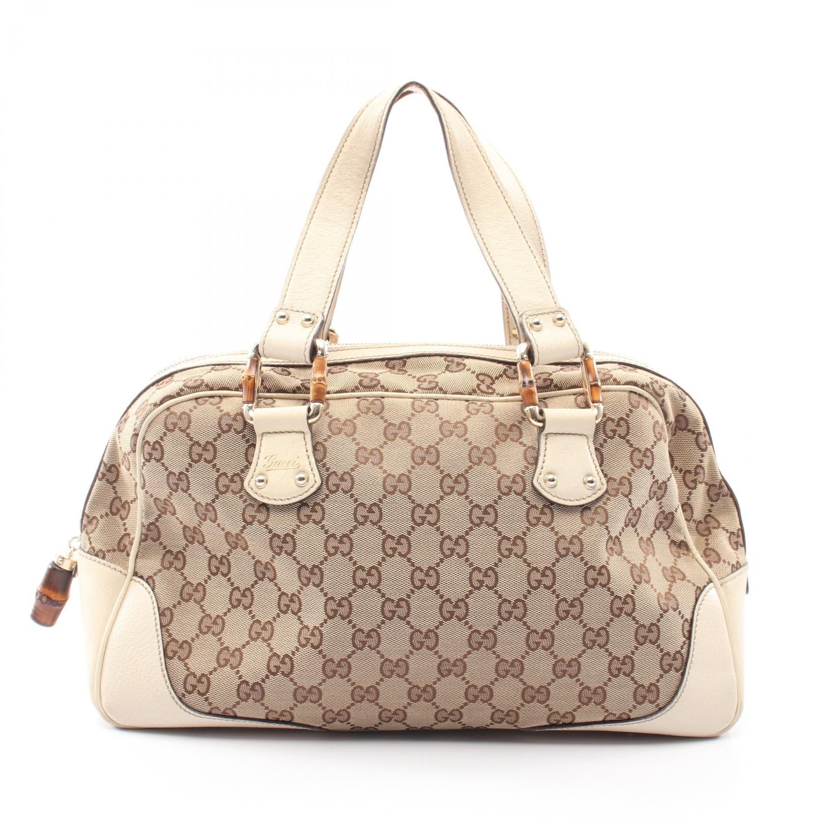 Gucci Bamboo GG Canvas Tote Bag