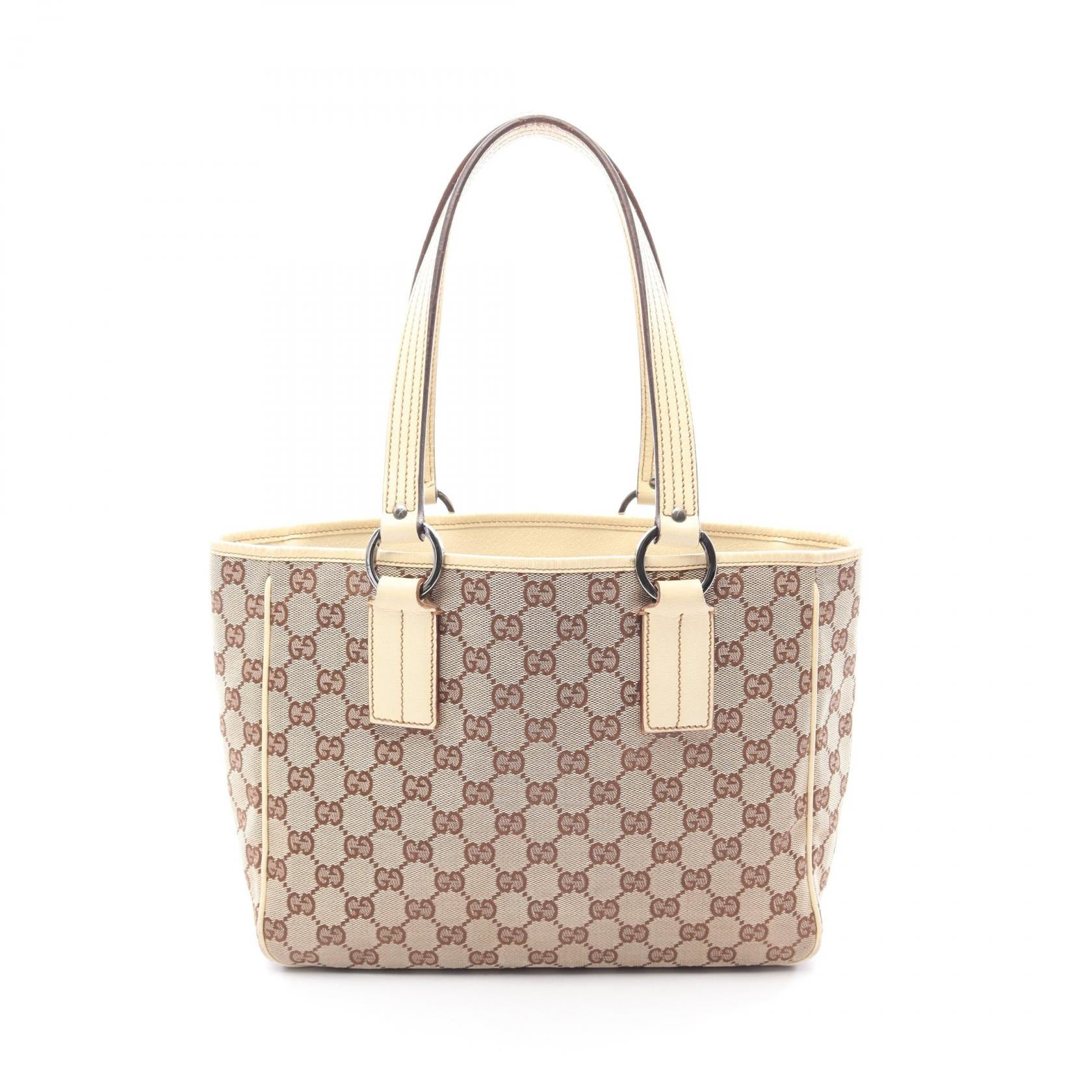 Gucci Canvas Leather Tote Bag