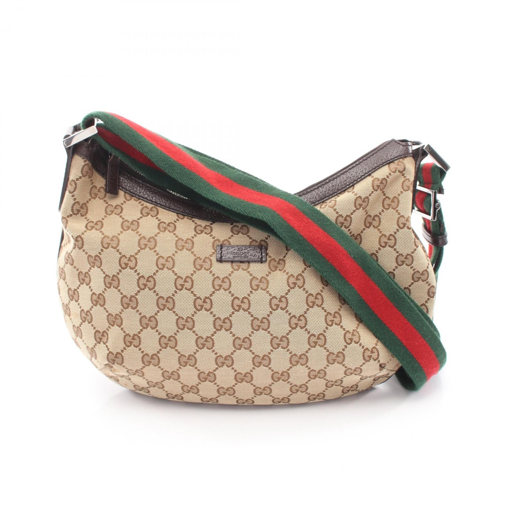 Gucci GG Canvas Leather Shoulder Bag