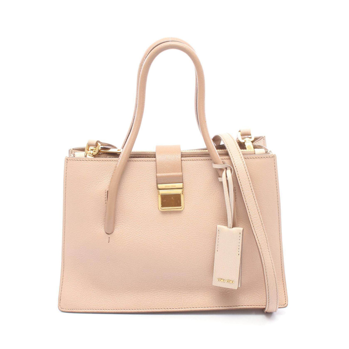 Miu Miu MADRAS Leather 2way Handbag