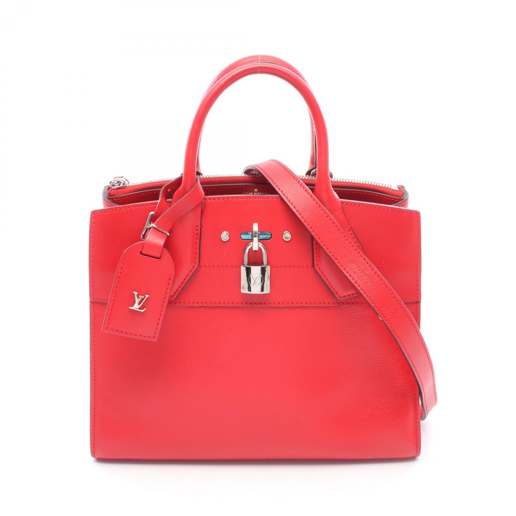 Louis Vuitton City Steamer PM Leather Handbag