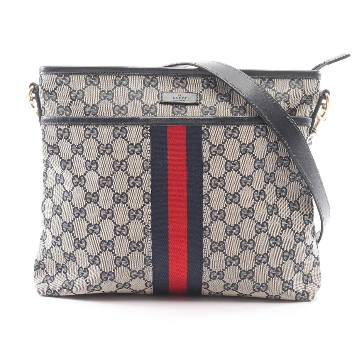 Gucci GG Canvas Leather Shoulder Bag