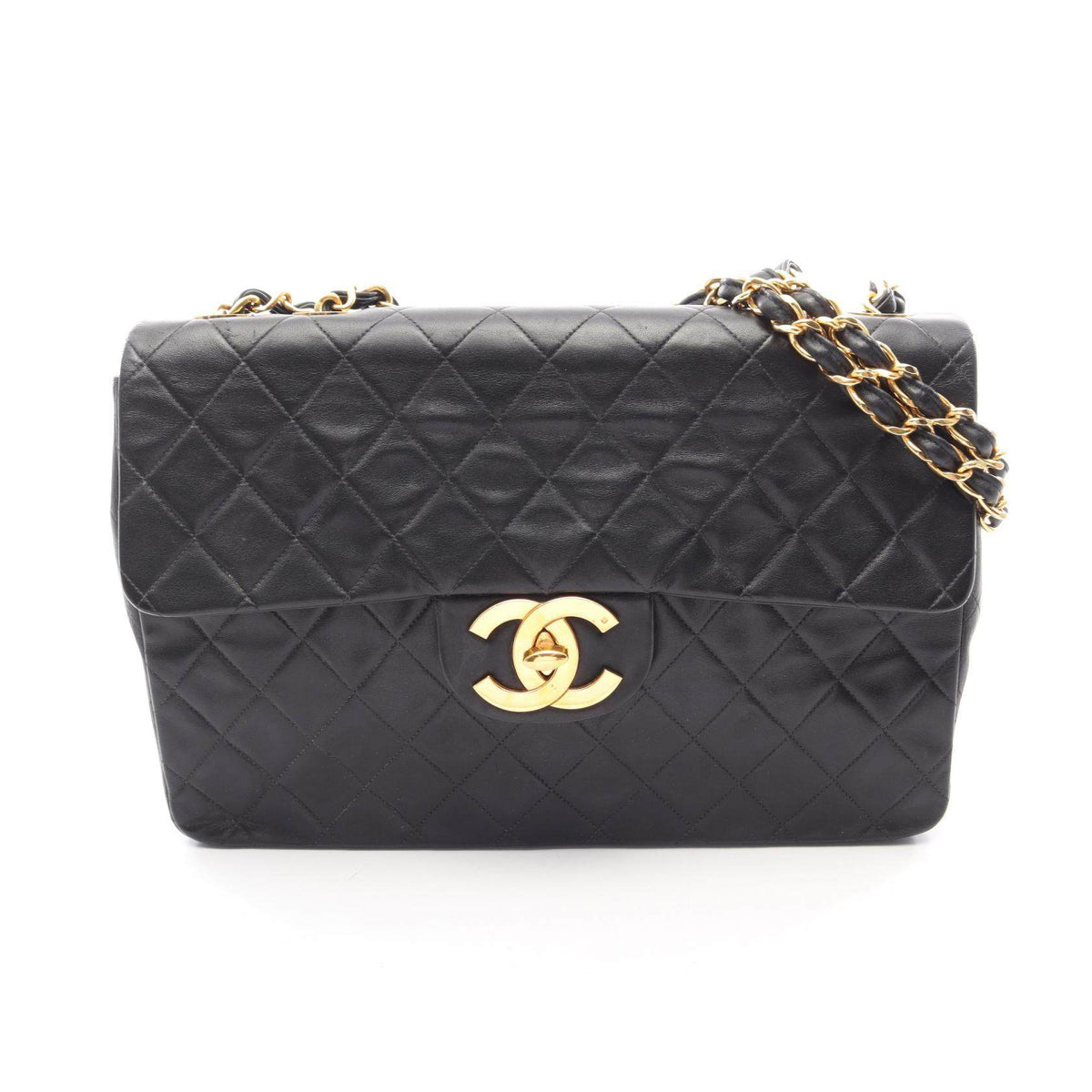 CHANEL Deauville Lambskin Shoulder Bag