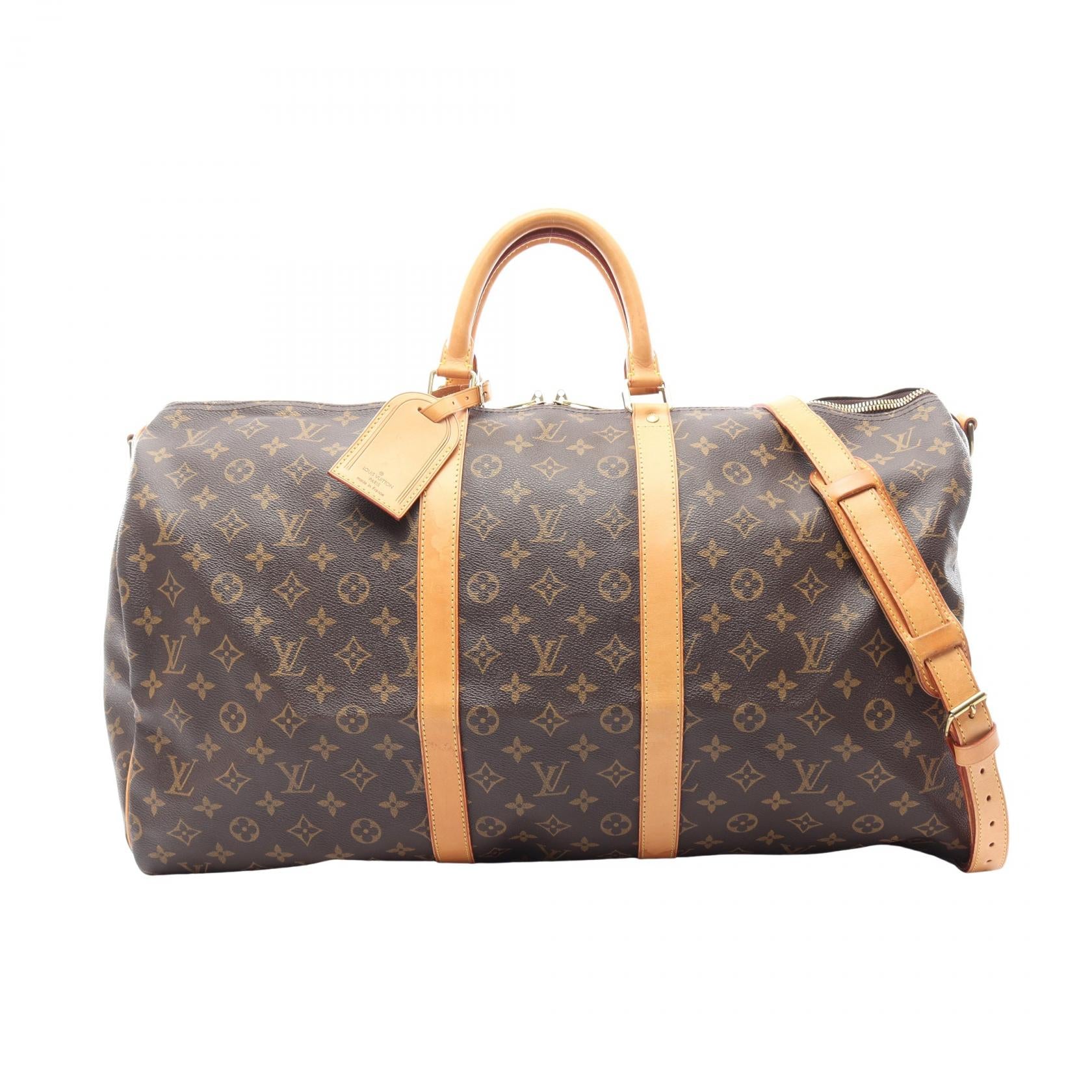 Louis Vuitton Keepall Bandouliere Monogram Coated Canvas Boston Bag
