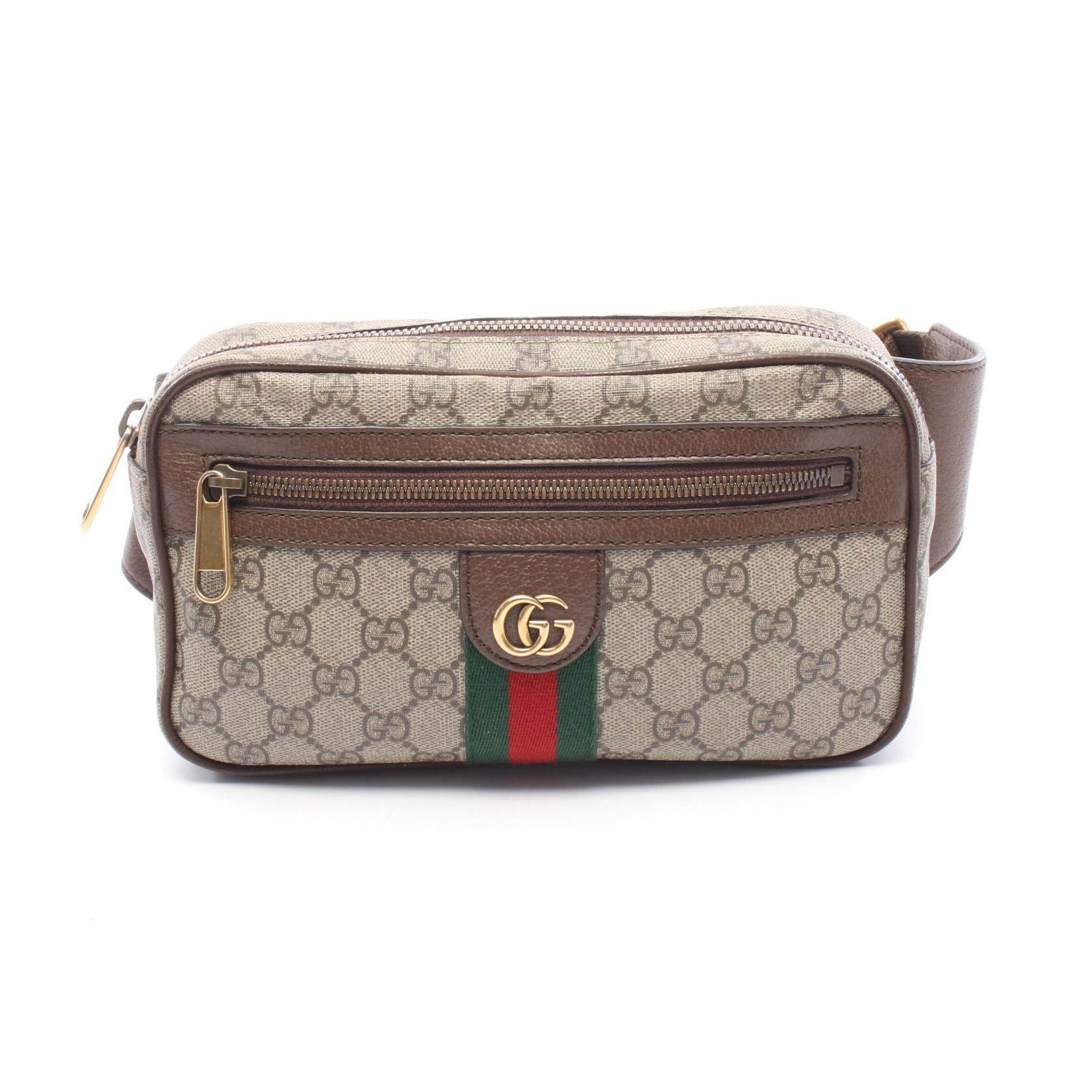 Gucci Ophidia GG Supreme PVC Coated Canvas Leather Belt Bag