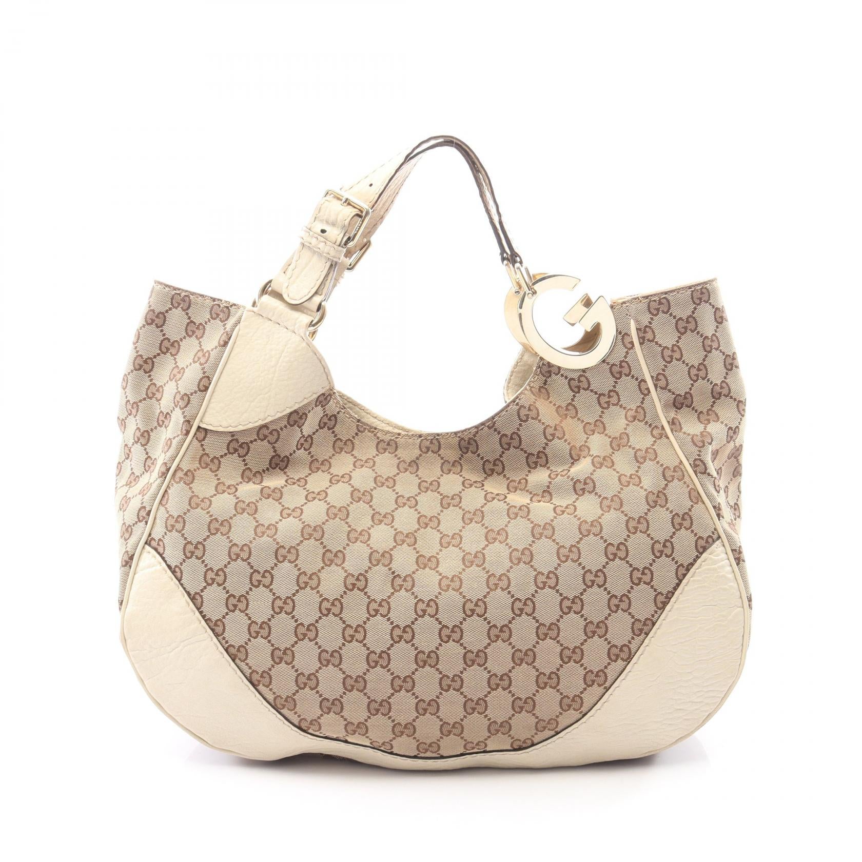 Gucci GG Canvas Leather Shoulder Bag