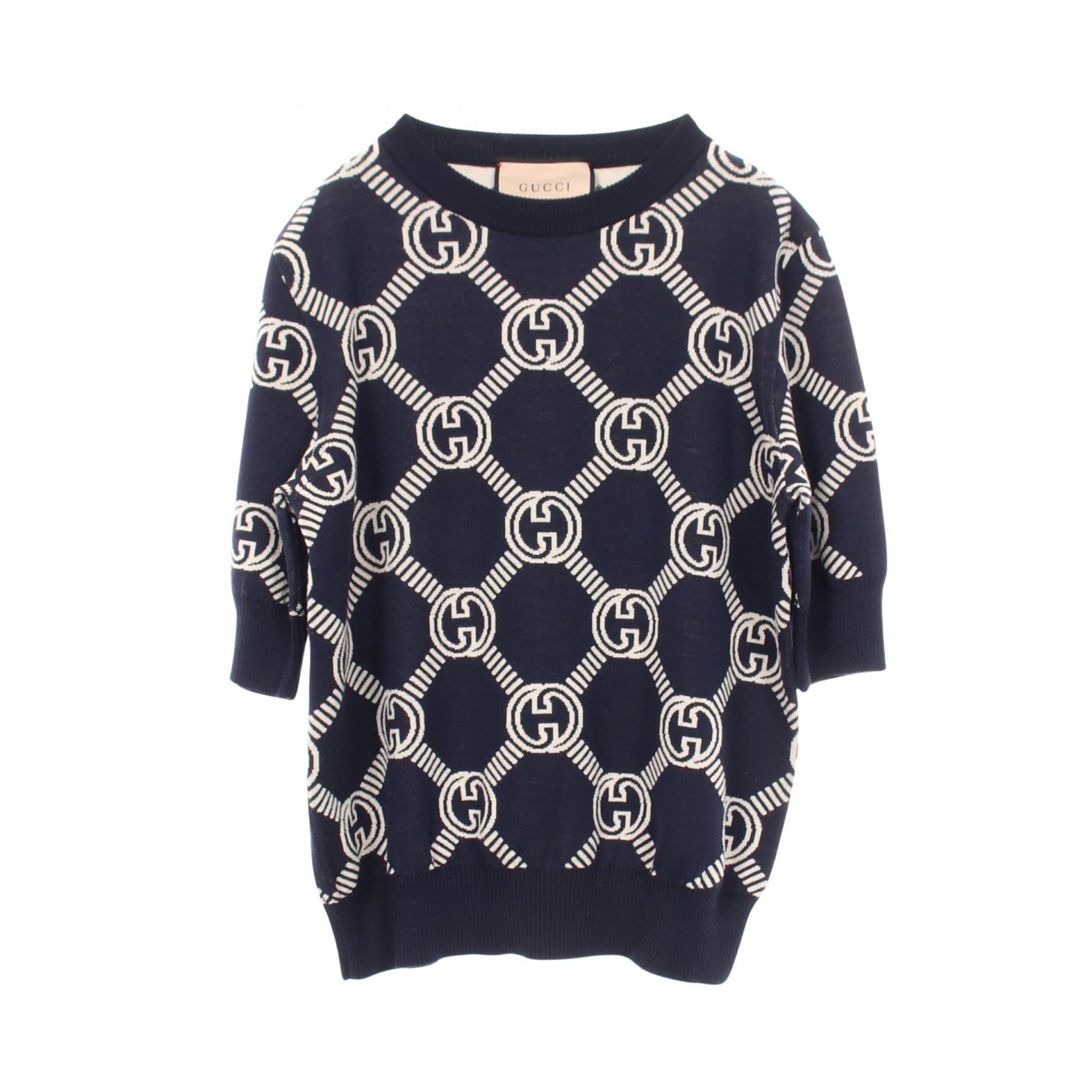 Gucci GG Jacquard Wool Knit Top