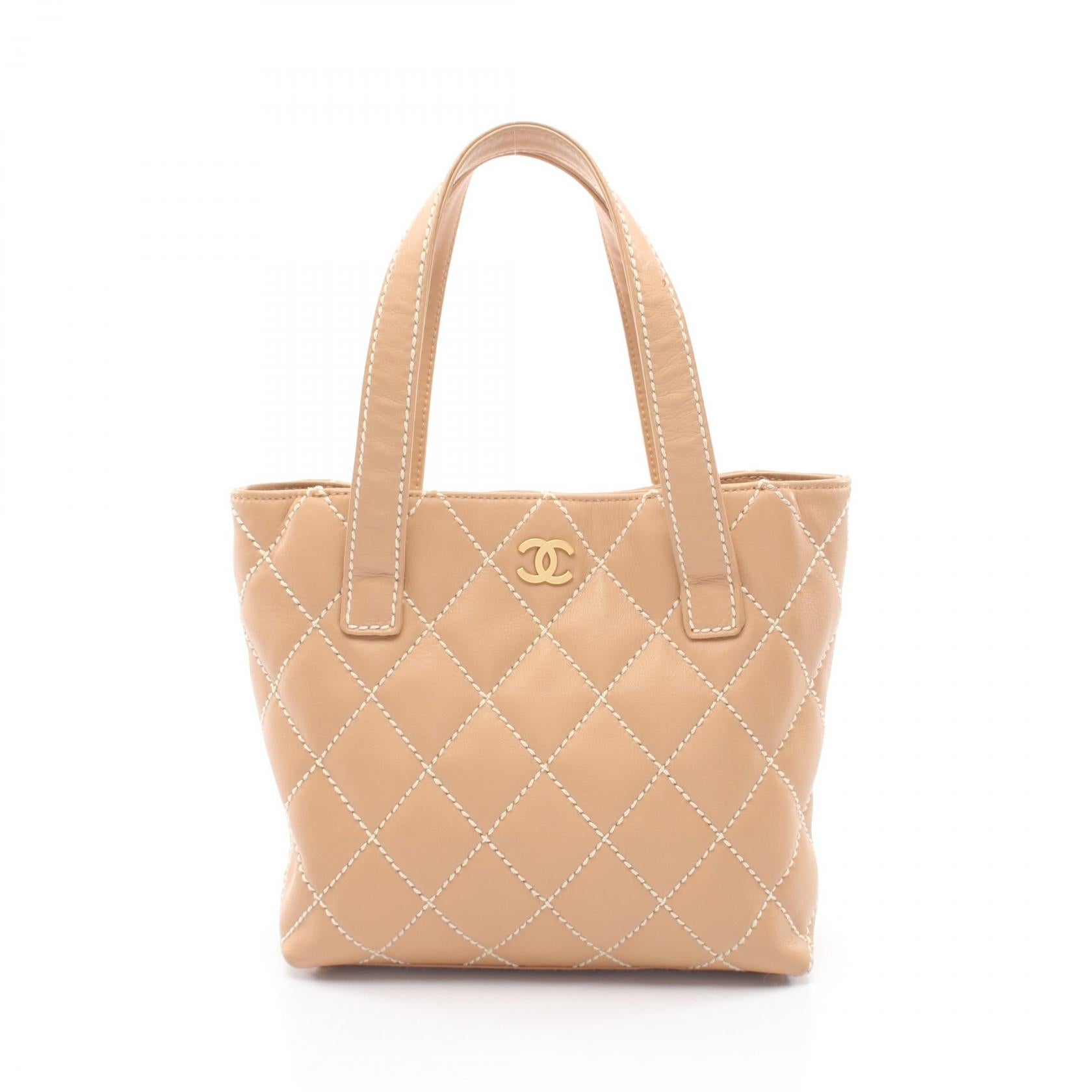 CHANEL Wild Stitch Leather Tote Bag