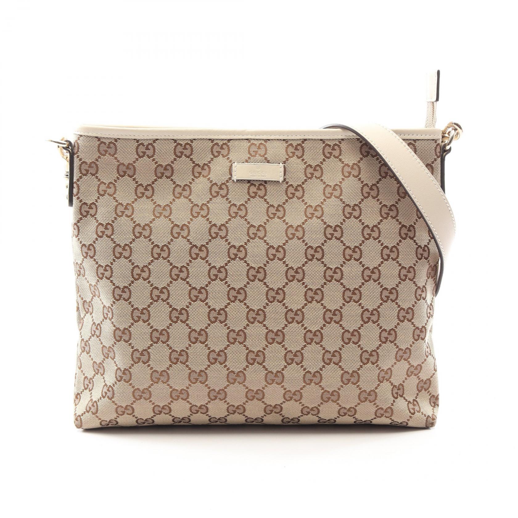 Gucci GG Canvas Leather Shoulder Bag