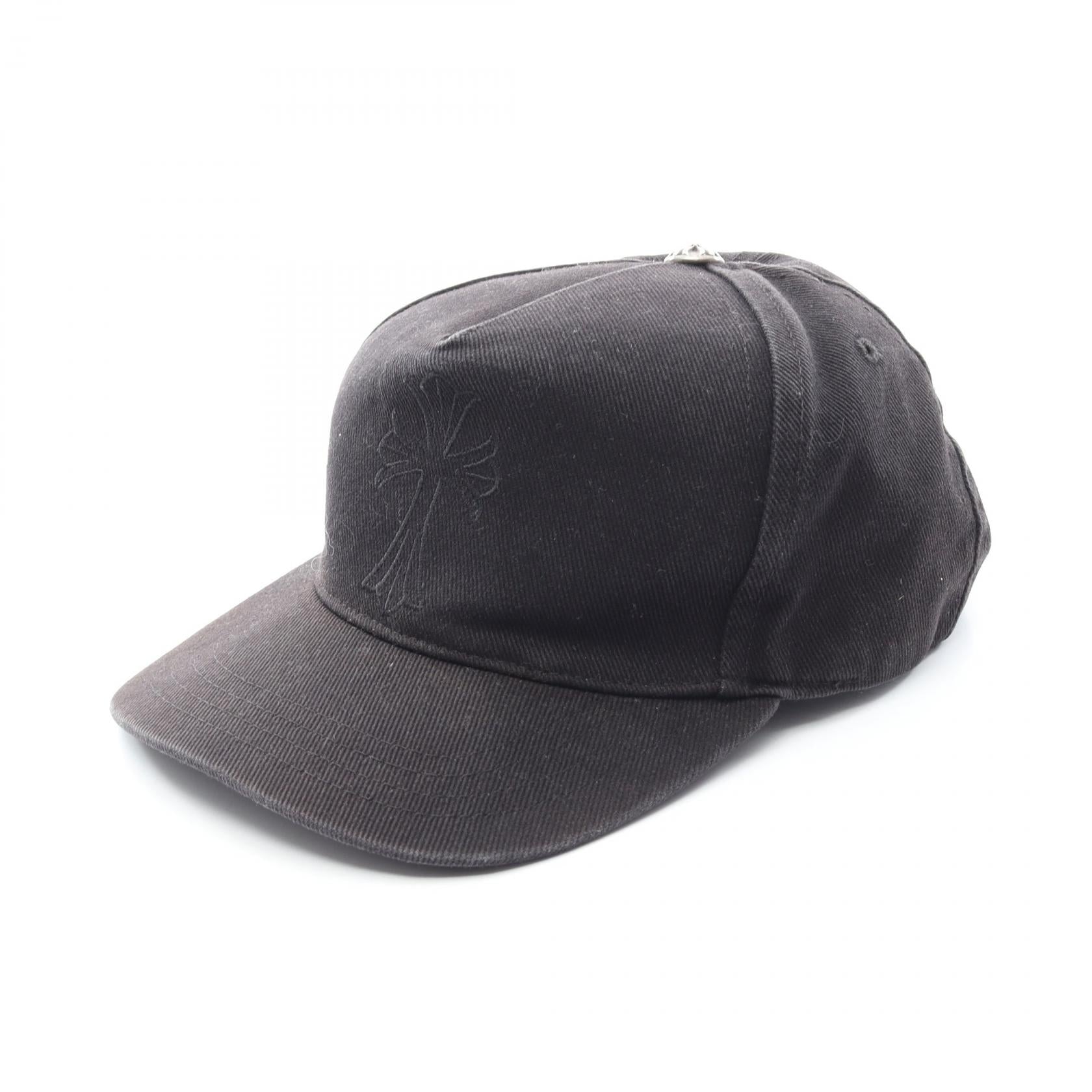 CHROME HEARTS Cross Waxed Denim Cotton Cap