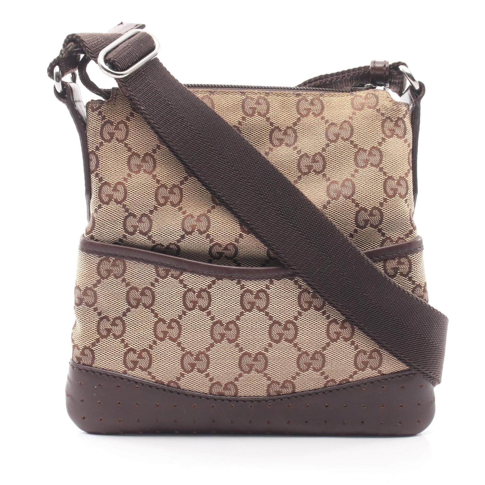 Gucci GG Canvas Leather Shoulder Bag