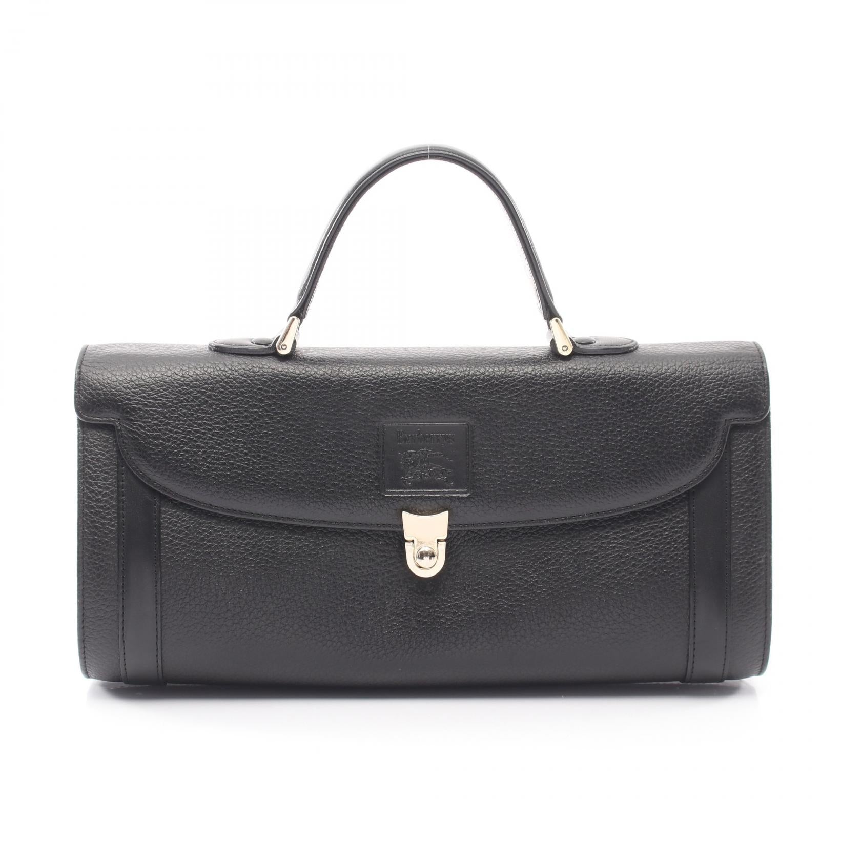 Burberry Embossed Logo Leather Handbag