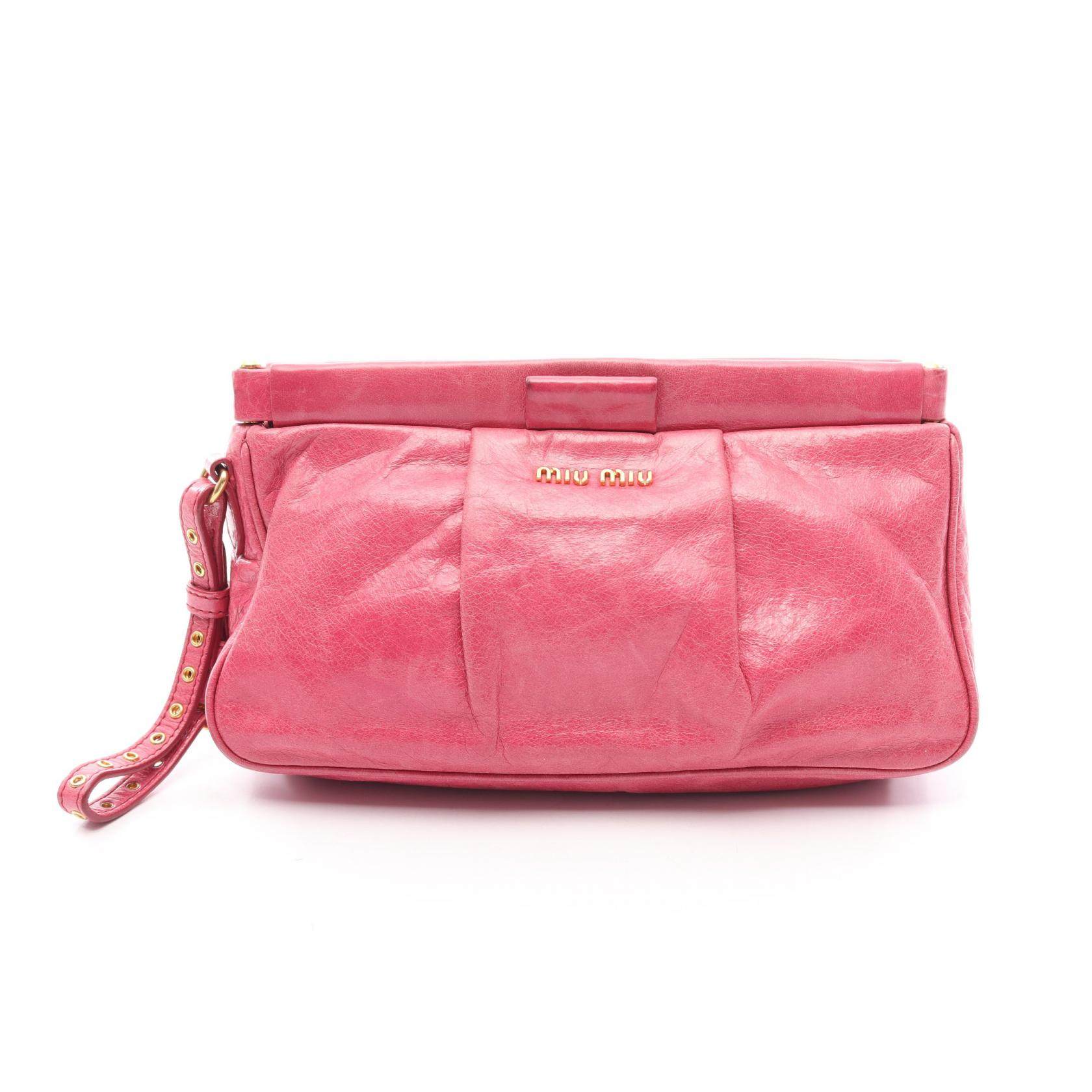 Miu Miu Leather Clutch Bag