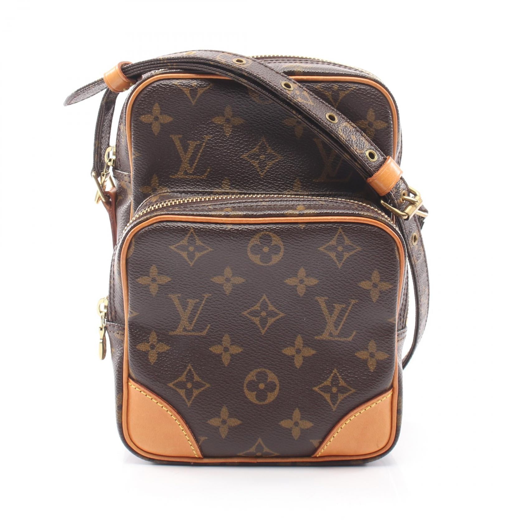 Louis Vuitton Amazon Monogram PVC Coated Canvas Leather Shoulder Bag