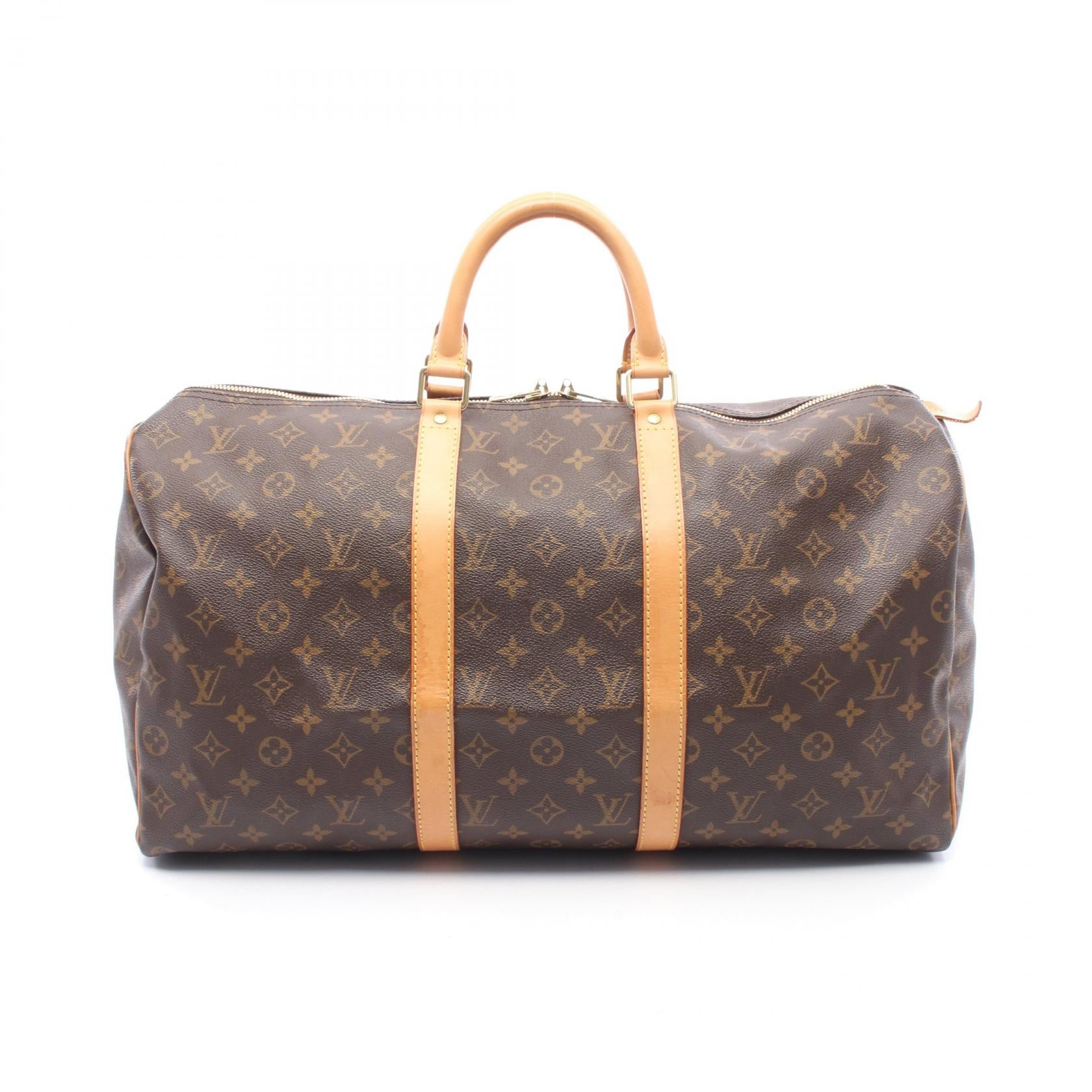 Louis Vuitton Keepall50 Monogram Coated Canvas Boston Bag