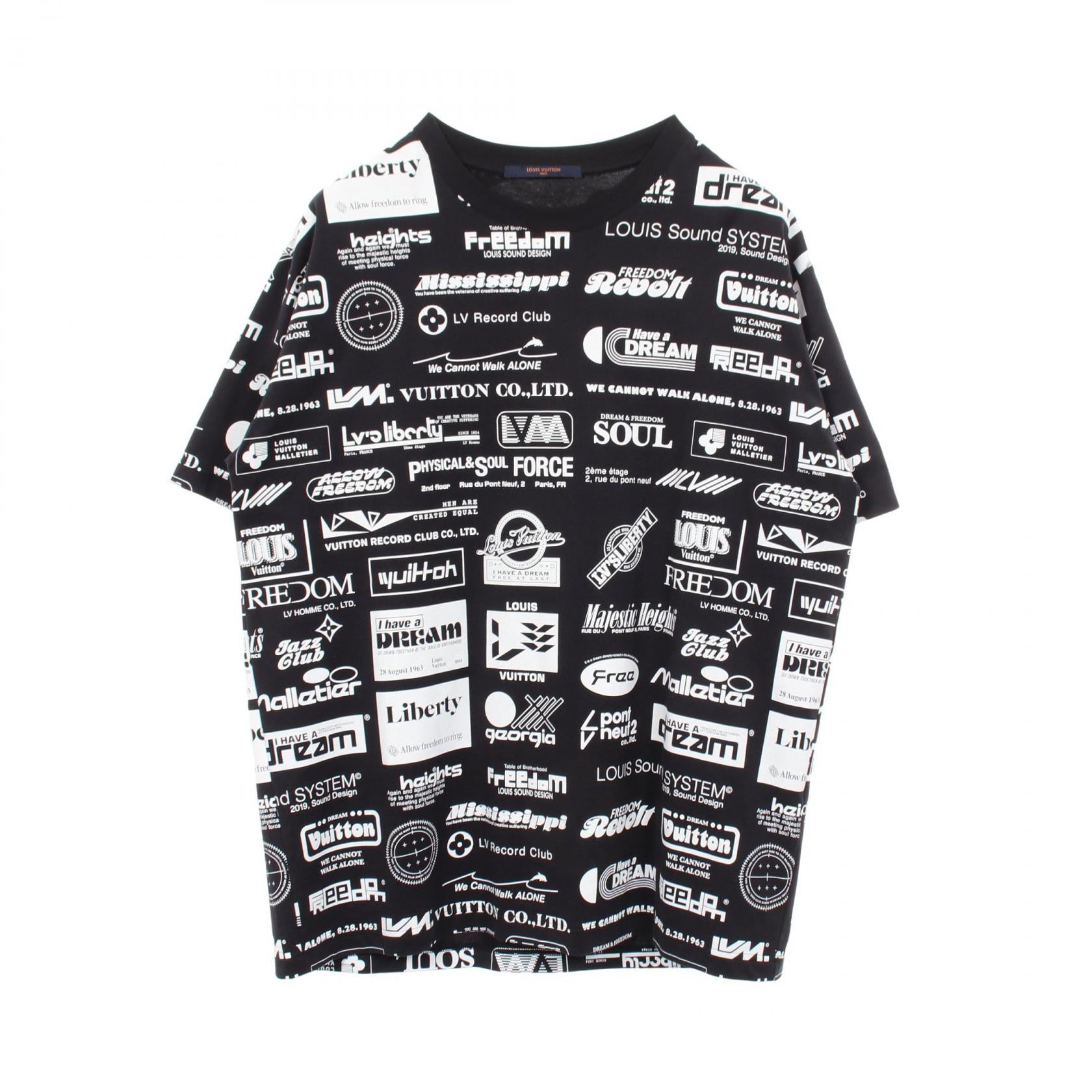 Louis Vuitton Allover Logo Printed Cotton T Shirt