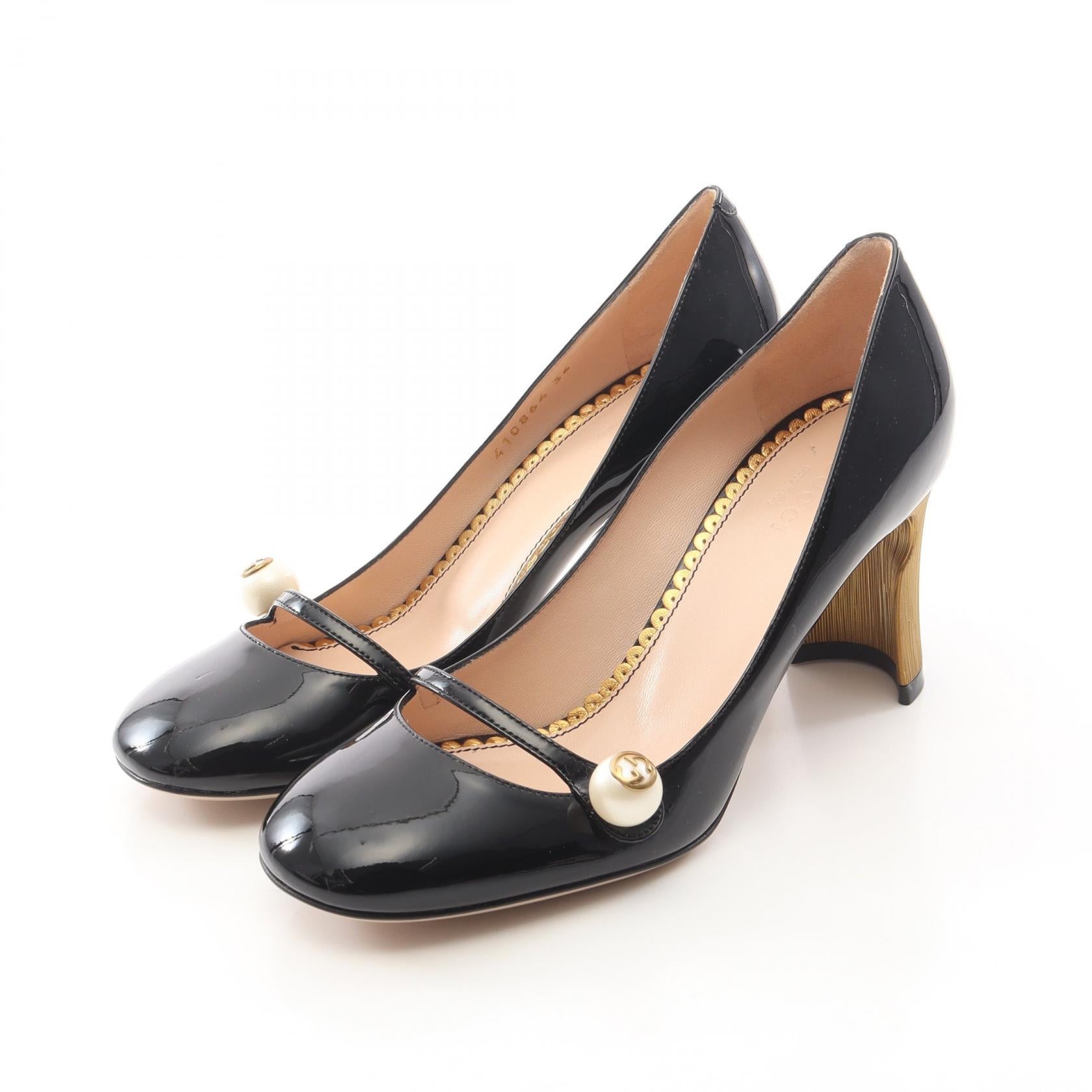 Gucci GG Logo Patent Leather Pumps