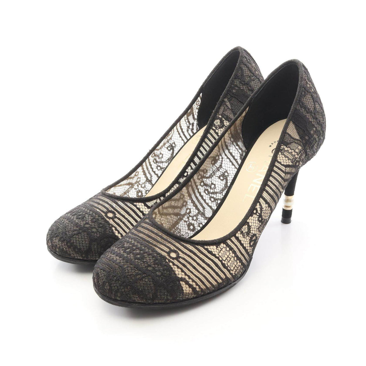 Chanel Lace Fabric Pumps