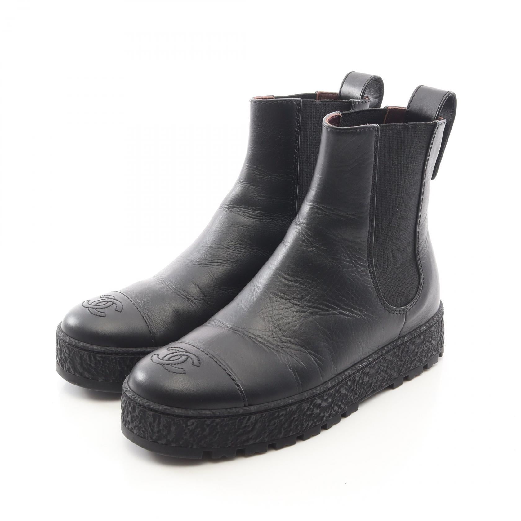 Chanel Coco Mark Leather Boots