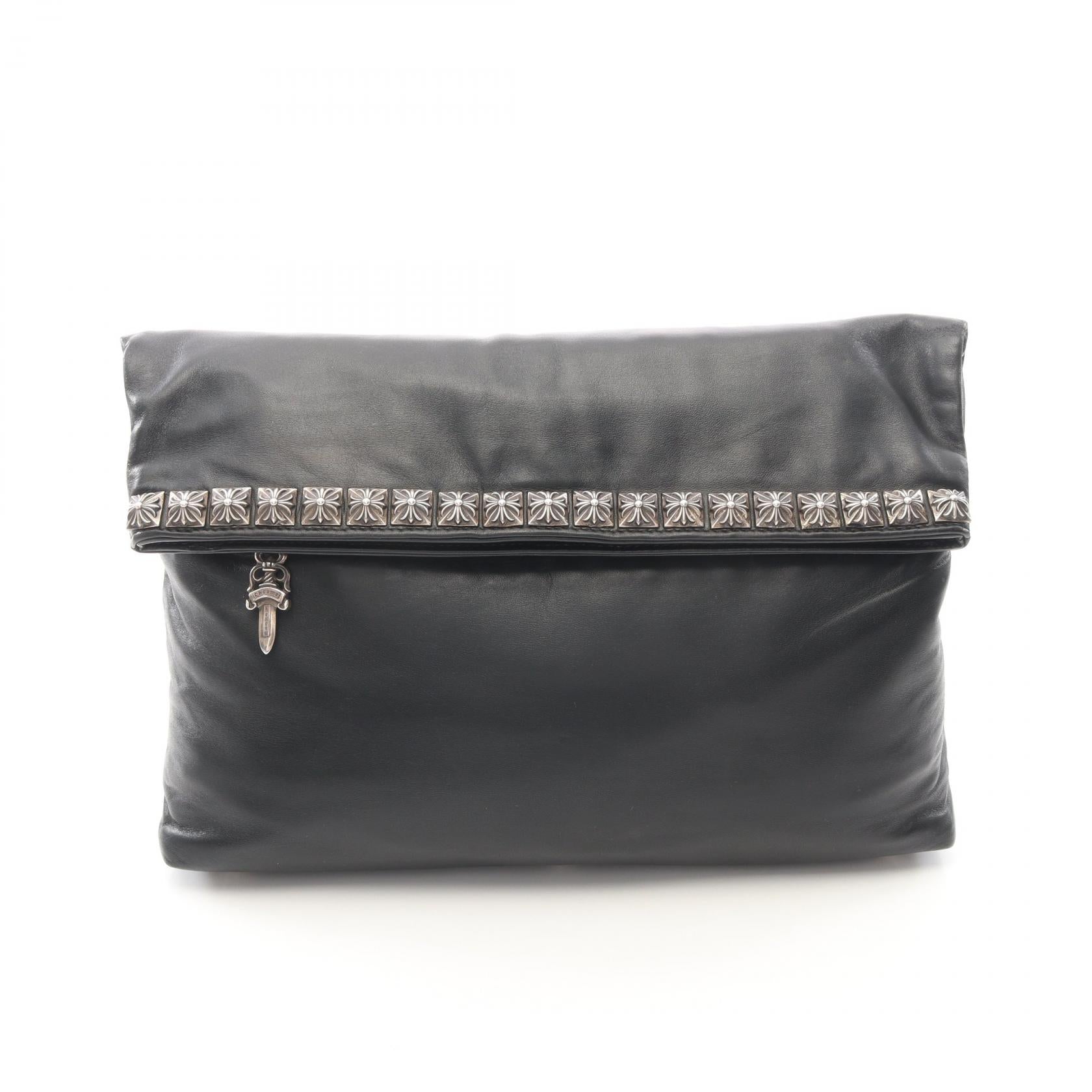CHROME HEARTS Leather Clutch Bag