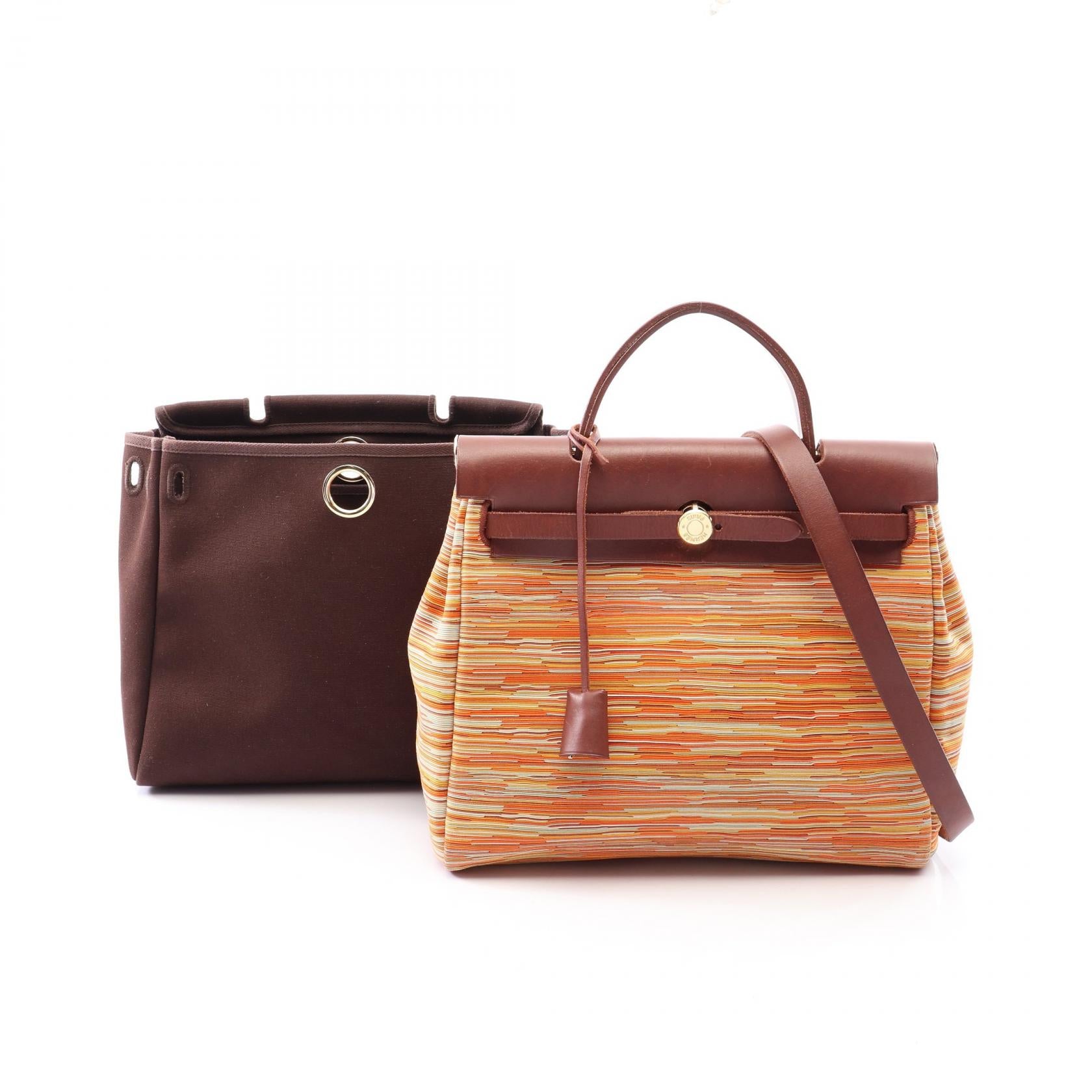 Hermes Herbag PM Toile Officier Vibrato handbag