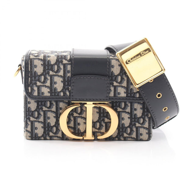 Dior 30 MONTAIGNE Box Oblique Canvas Leather Shoulder Bag