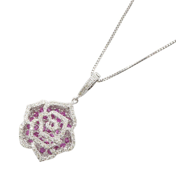 JEWELRY Au750 Diamond Ruby Necklace