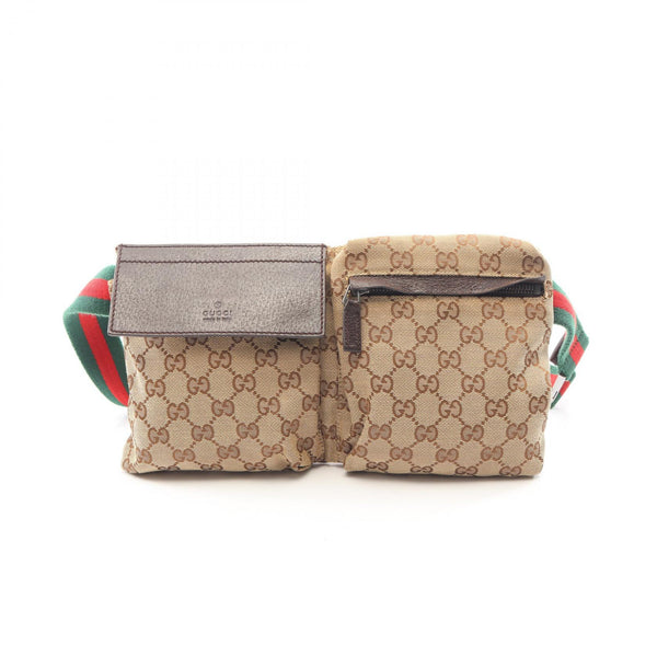 Gucci GG PVC Coated Canvas Leather Waist Bag