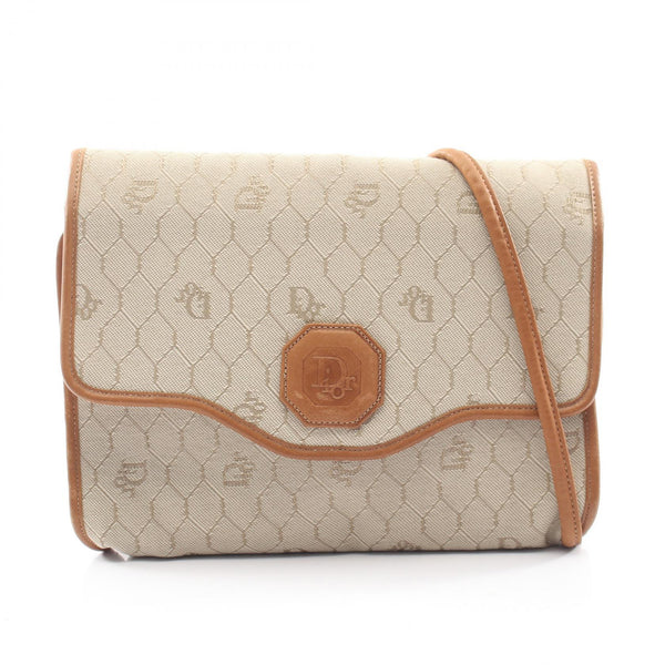 Dior Honeycomb PVC Coated Canvas Leather Shoulder Bag