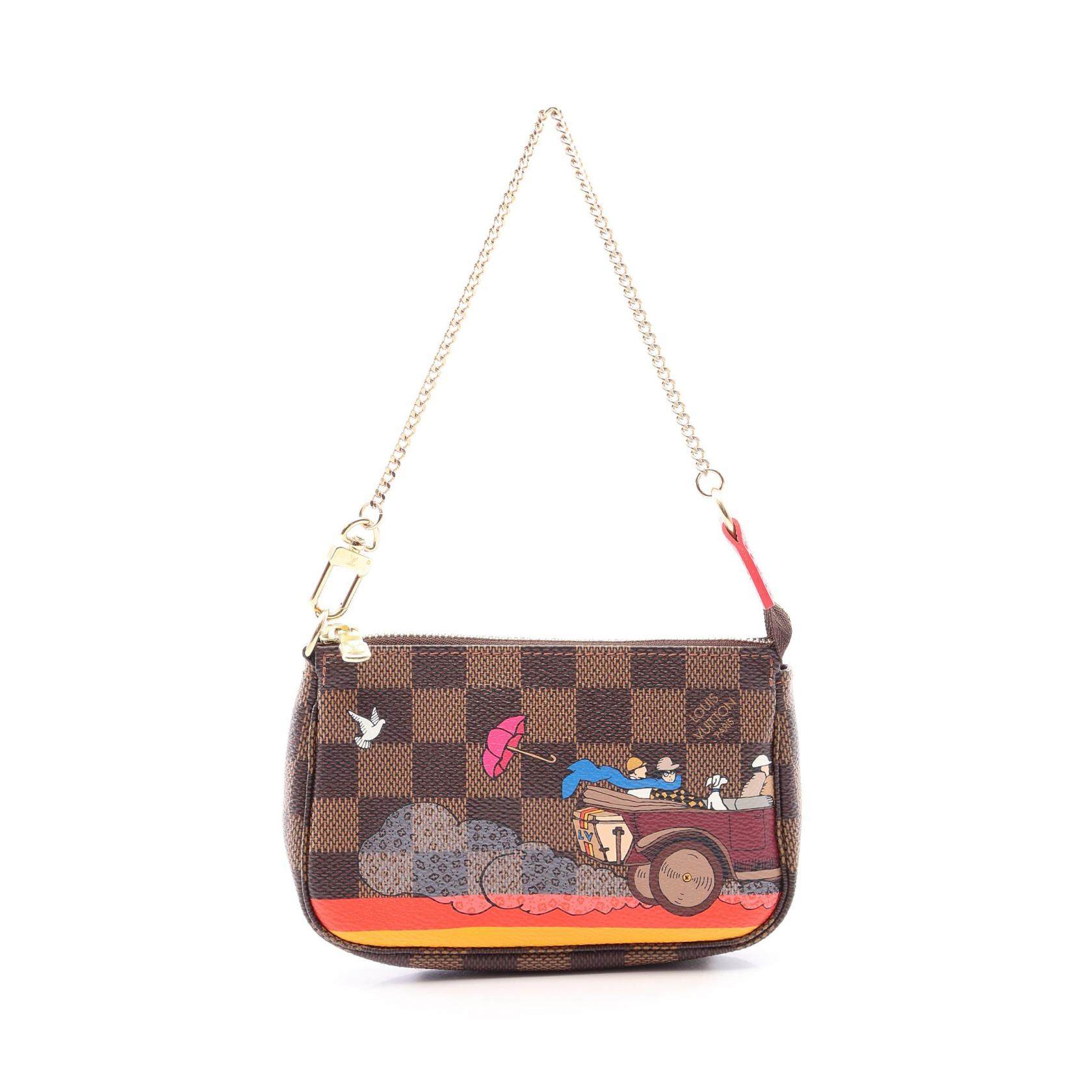 Louis Vuitton Mini Pochette Accessoires Damier Ebene Handbag
