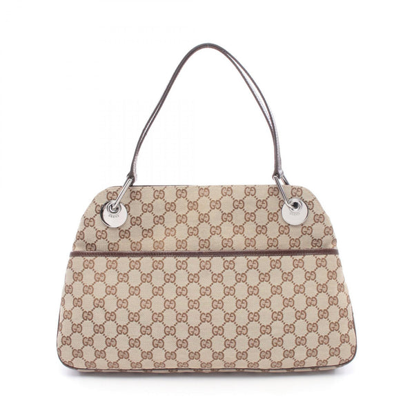 Gucci GG Canvas Leather Shoulder Bag